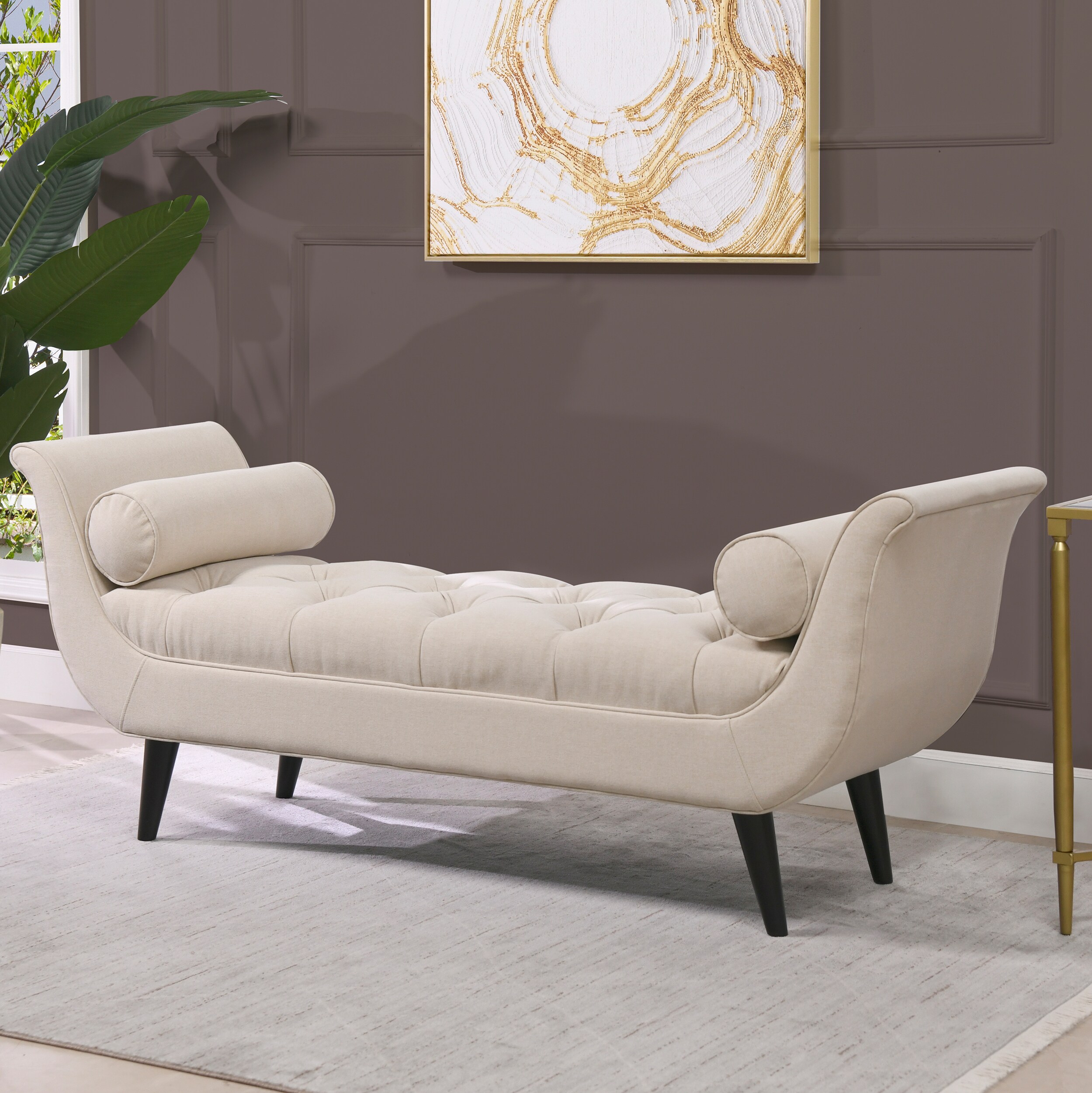 Alana Lawson Two-Cushion Tight Back Sofa, Mink Beige - Jennifer Taylor Home