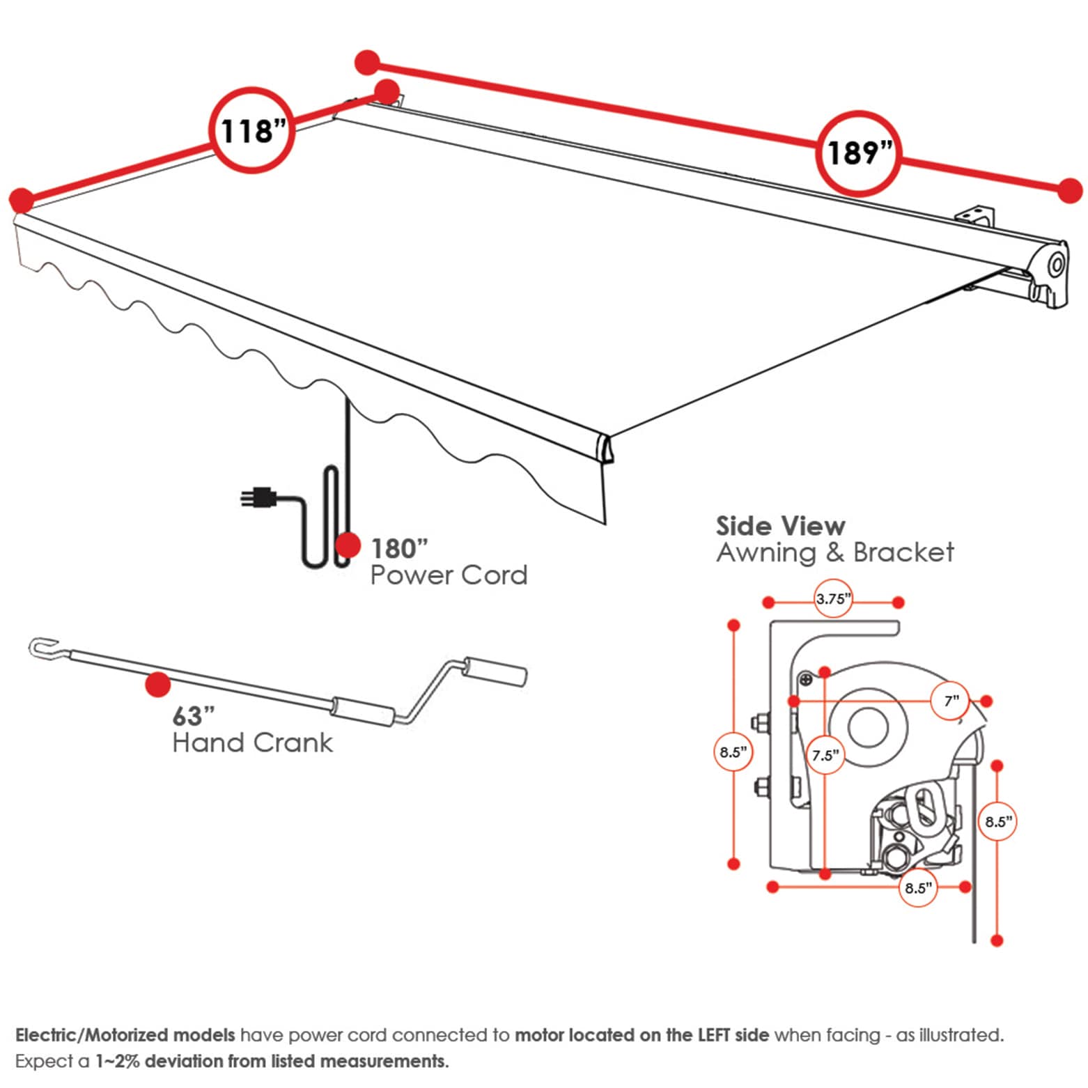 Advaning 189-in Wide x 118-in Projection x 10-in Height Fabric Heather ...