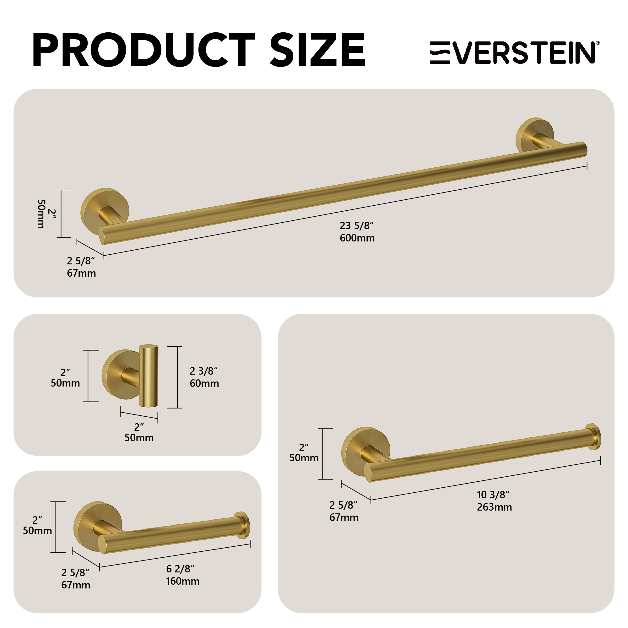 EVERSTEIN Q-830-OTOP Decorative-Bath-Hardware-Kits - View #6