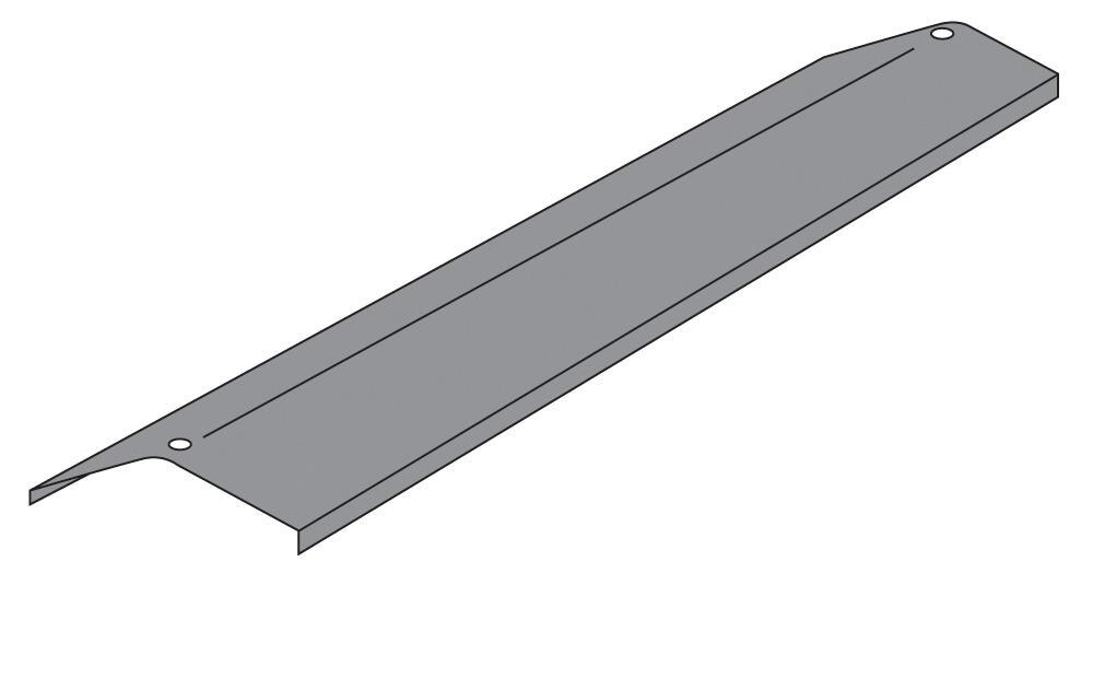 Heavy Duty BBQ Parts 94251 15.1875-in x 3.125-in Porcelain-coated Steel Heat Plate