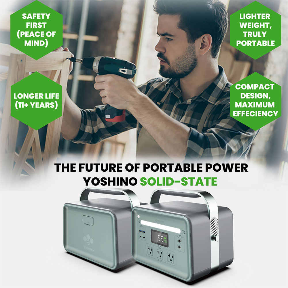 YOSHINO 660-Watt Portable Power Station (1 Solar Panel Included) K6SP11 Sansujyuku sansujyuku.com