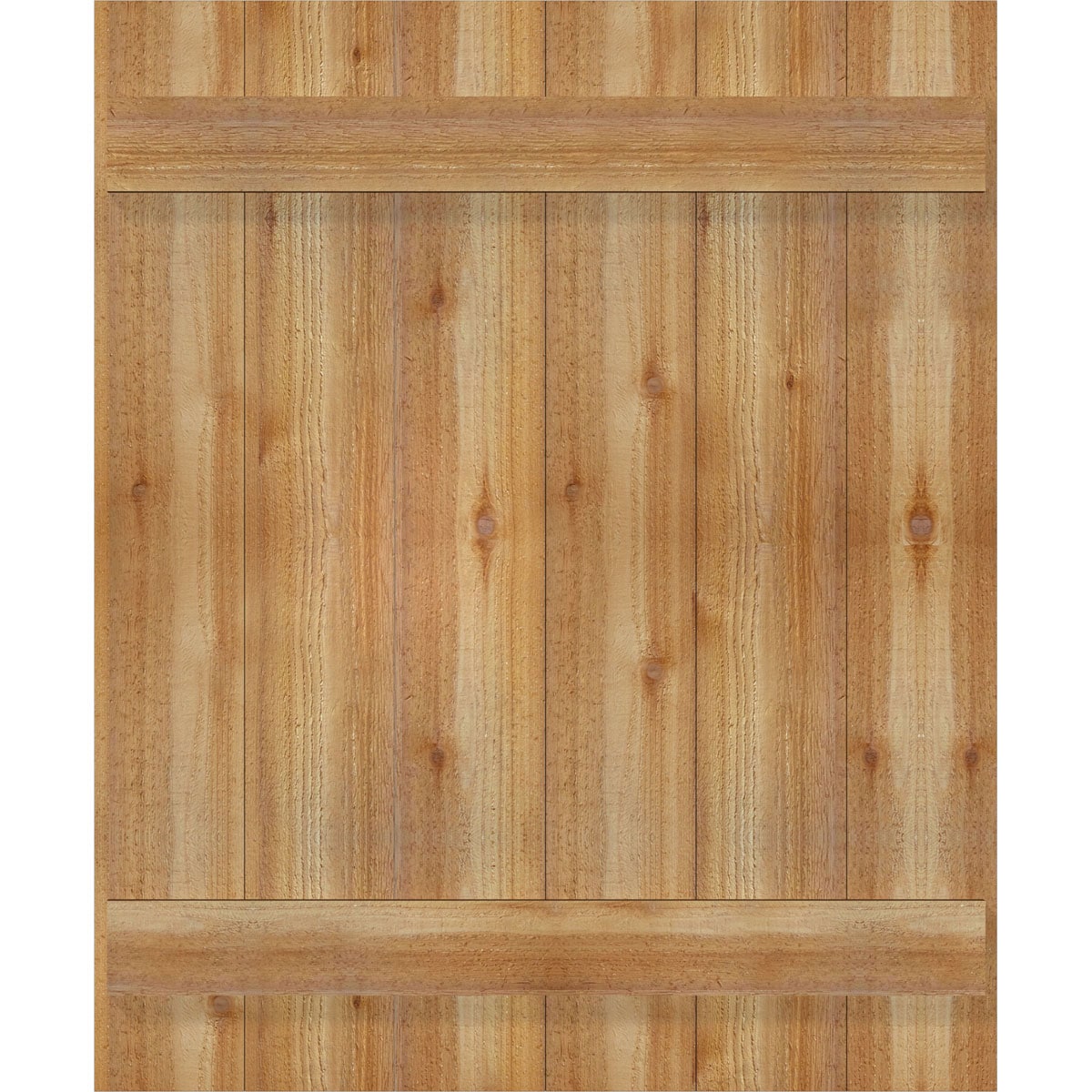 Ekena Millwork RBJ06S32X039RWR 32.25-in W x 39-in H Unfinished Paintable/Stainable Board and batten Wood Exterior Shutters ( 2 -Pack )