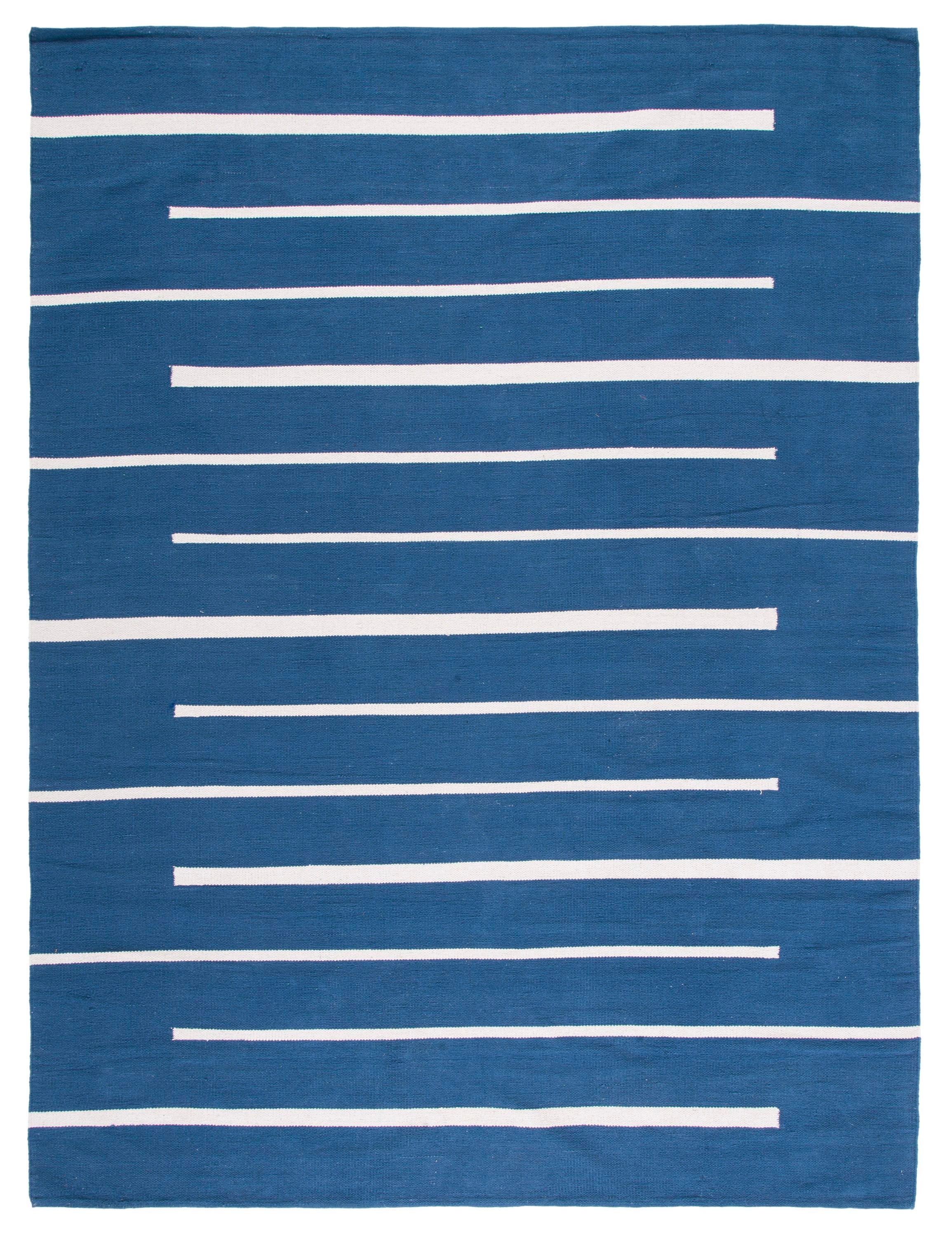 Safavieh MTK311N-8 Montauk Odoarda 8 x 10 (ft) Cotton Navy/Ivory Rectangular Indoor Abstract Bohemian/Eclectic Area rug