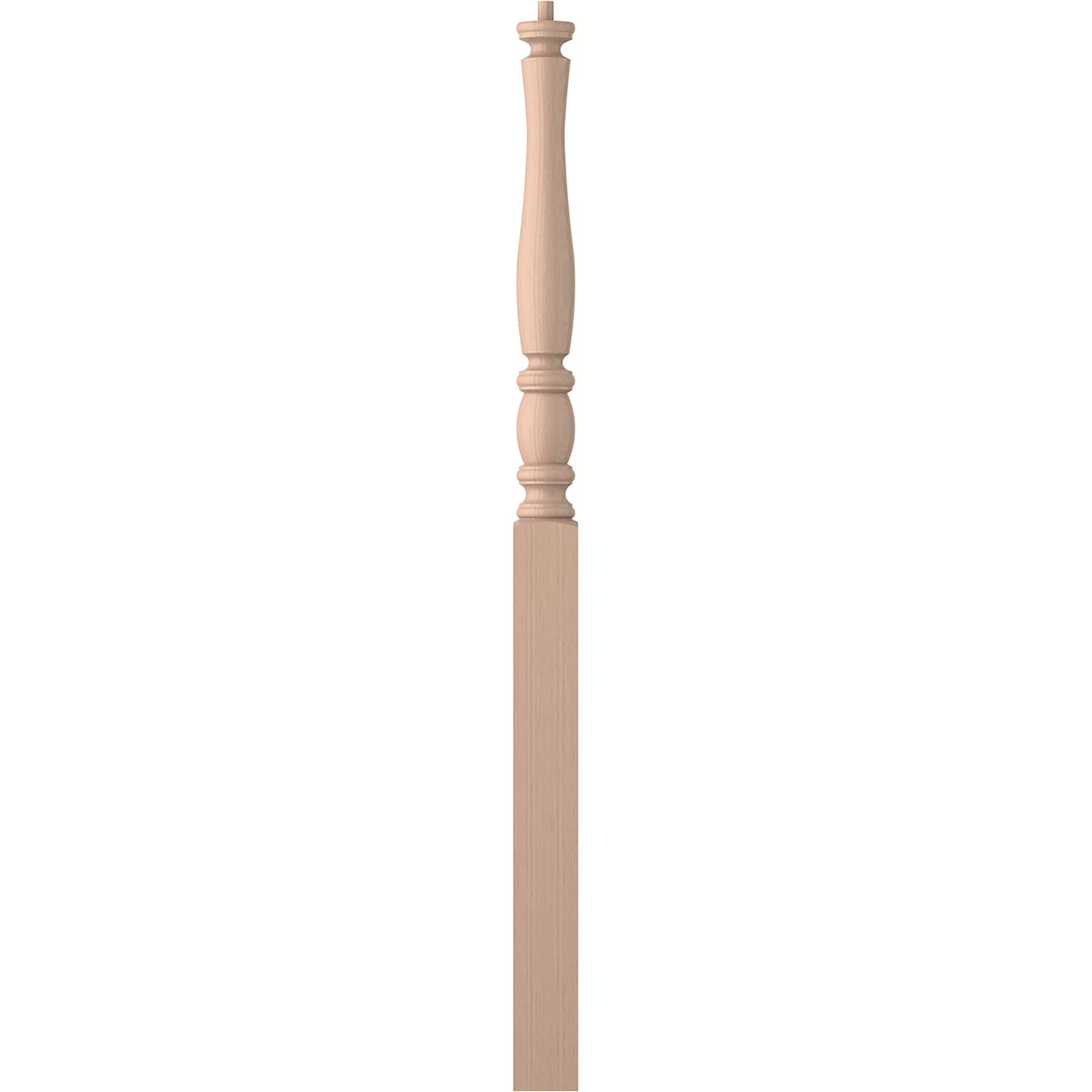 L.J. Smith Stair Systems LJP-3214-M LaSalle 3-in x 50-in Unfinished Maple Starting Stair Newel Post