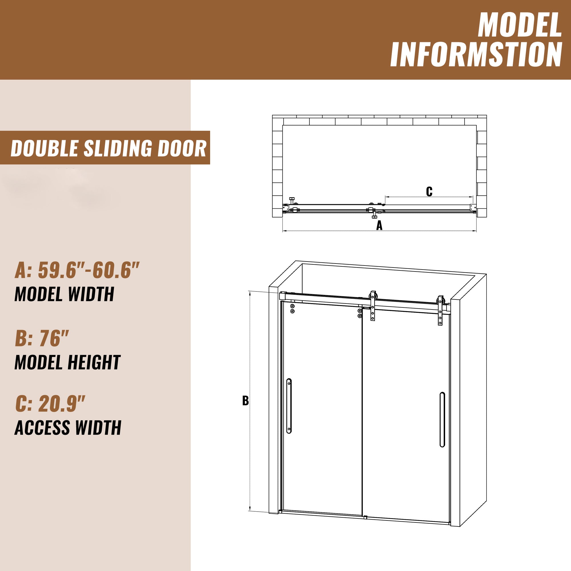 Boyel Living BL-GN11-6076BN Shower-Doors - View #2