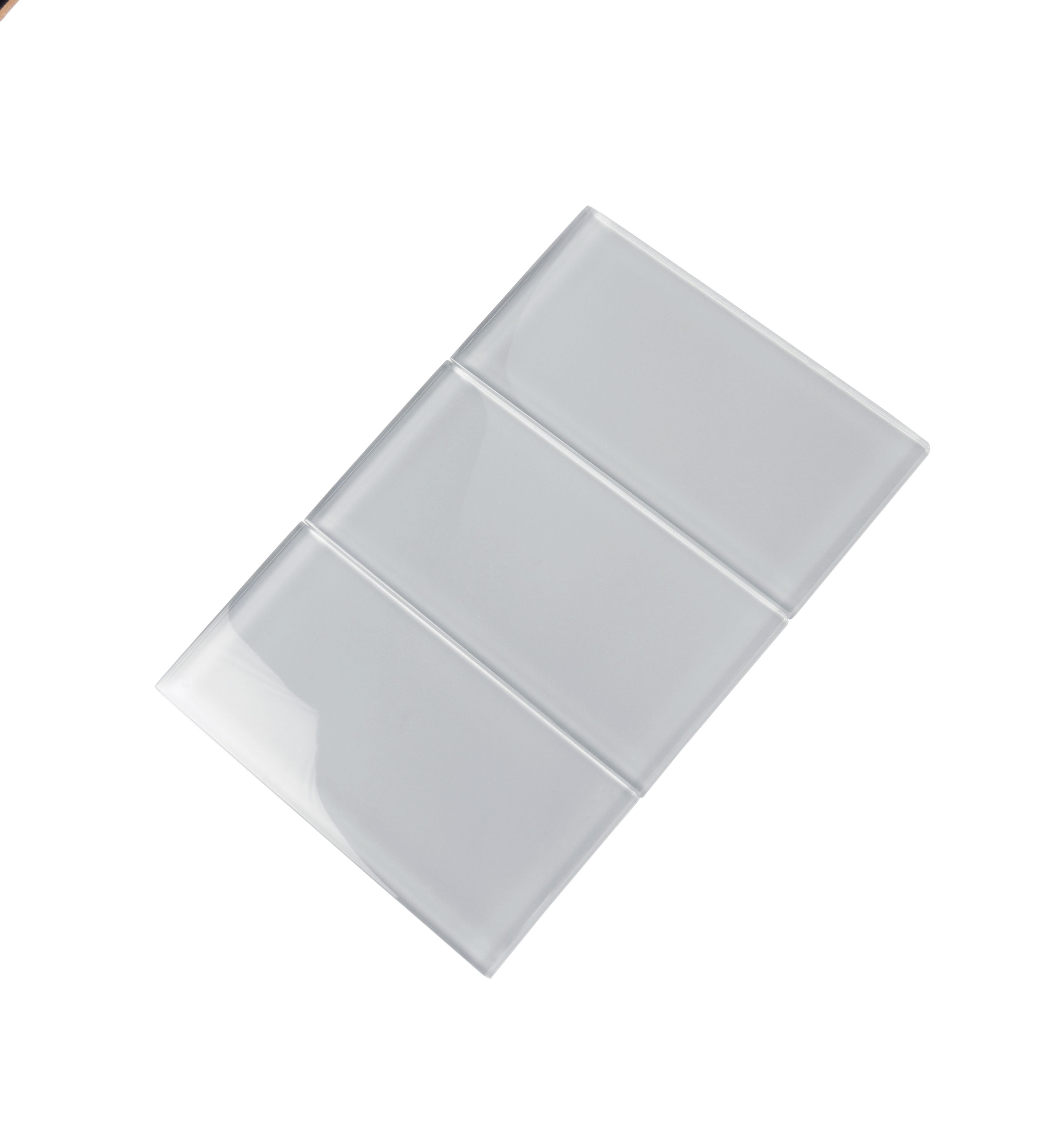 Apollo Tile Gray 3-in x 6-in Glossy Glass Brick Subway Wall Tile (5-sq ...