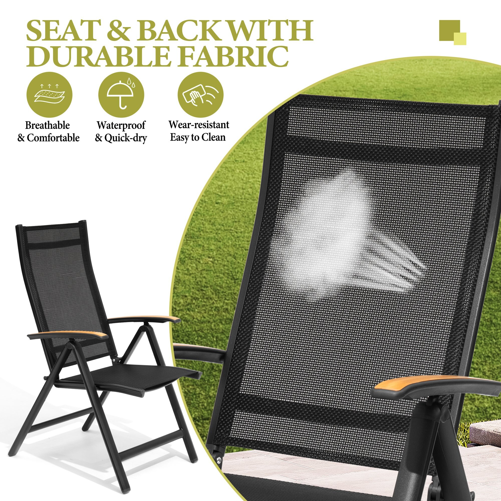 Crestlive Products CL-DC071BLK-2 Patio-Chairs - View #5