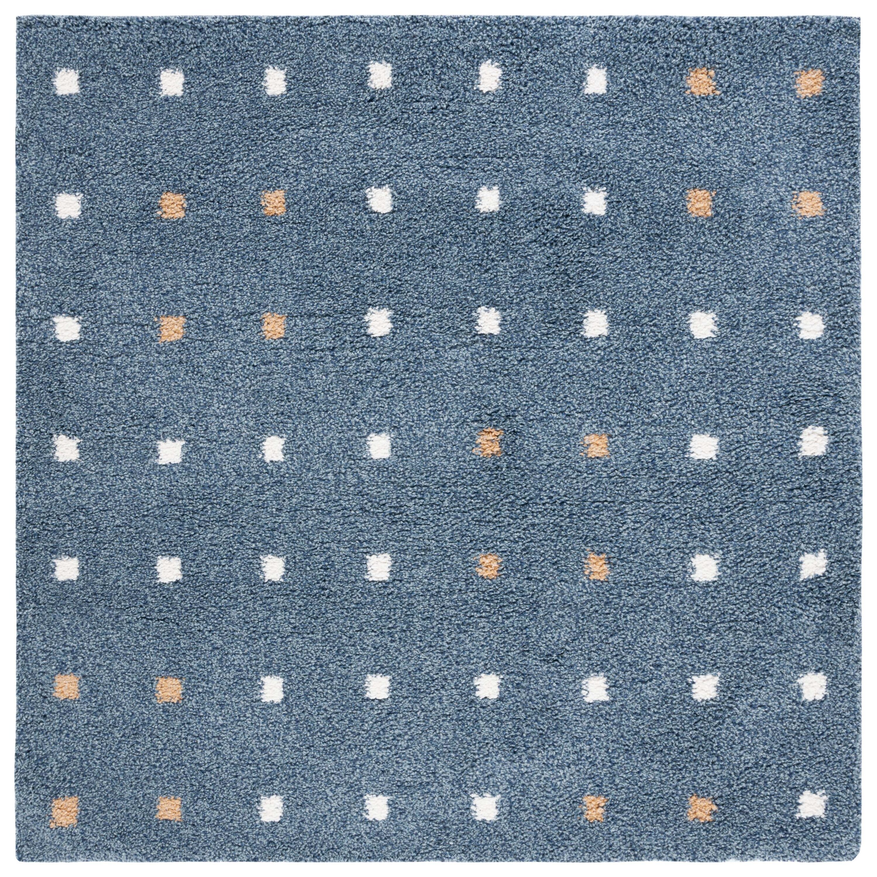 Safavieh CLC102M-7SQ 7 x 7 (ft) Loomed Blue/Ivory Square Indoor Abstract Mid-Century Modern Area rug
