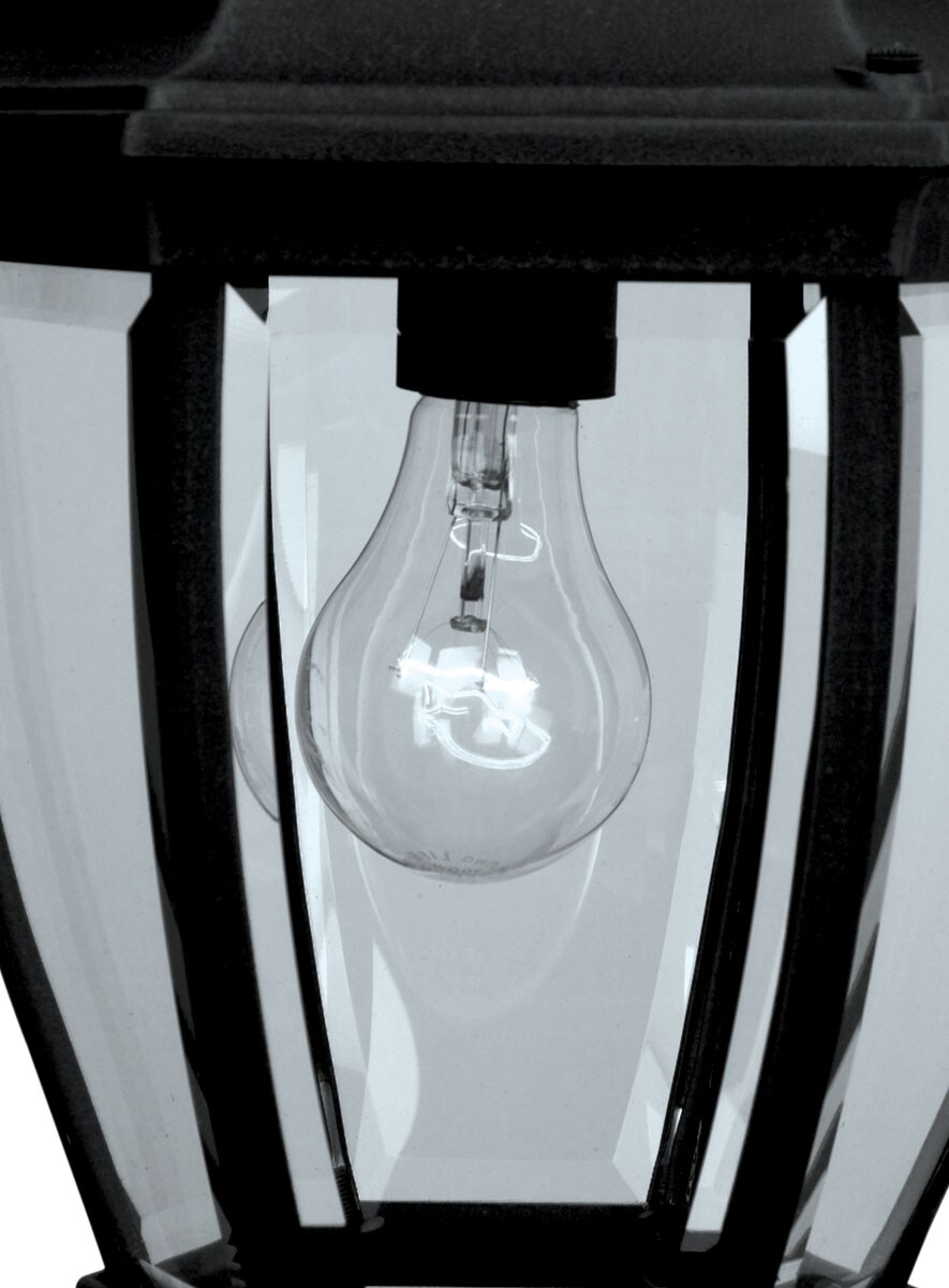 Matte Black Glass Outdoor Hanging Lantern Pendant