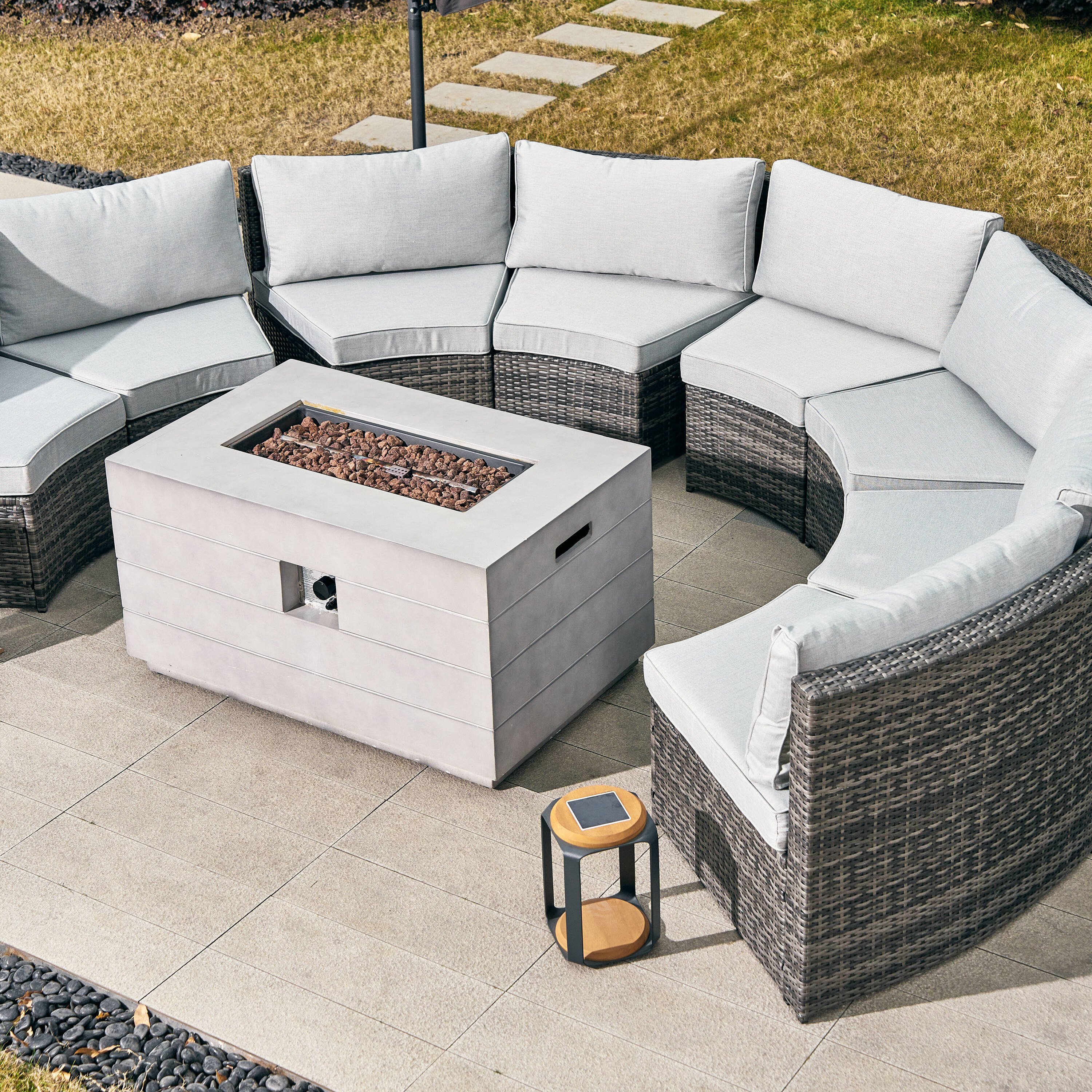 Direct Wicker DWS-1205B8SS&2150-G Patio-Conversation-Sets - View #5