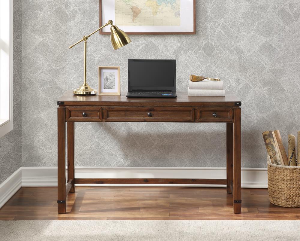 OSP Home Furnishings Baton Rouge 48in Brown Traditional Oak Writing