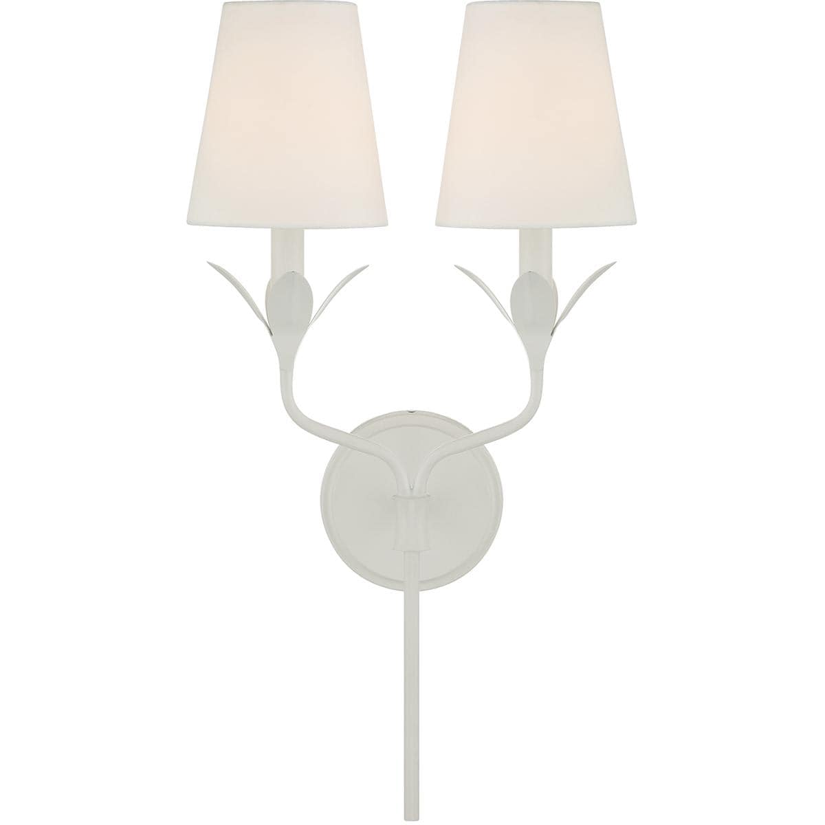  562-MT Broche Sconce Wall Light in Matte White