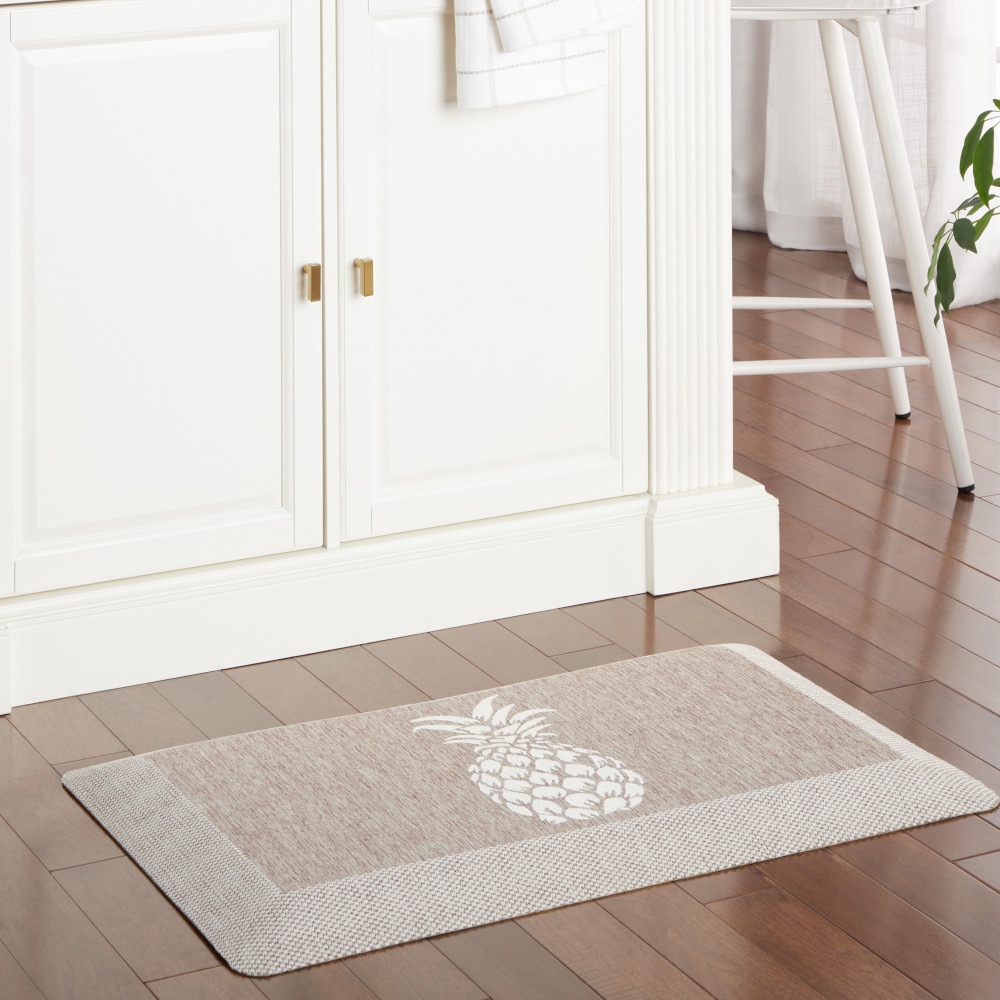 Martha Stewart 20-OLAMP-532 19.6-in x 39-in Coffee Polyester Non-Slip Grip Indoor Decorative Spring Anti-fatigue Mat