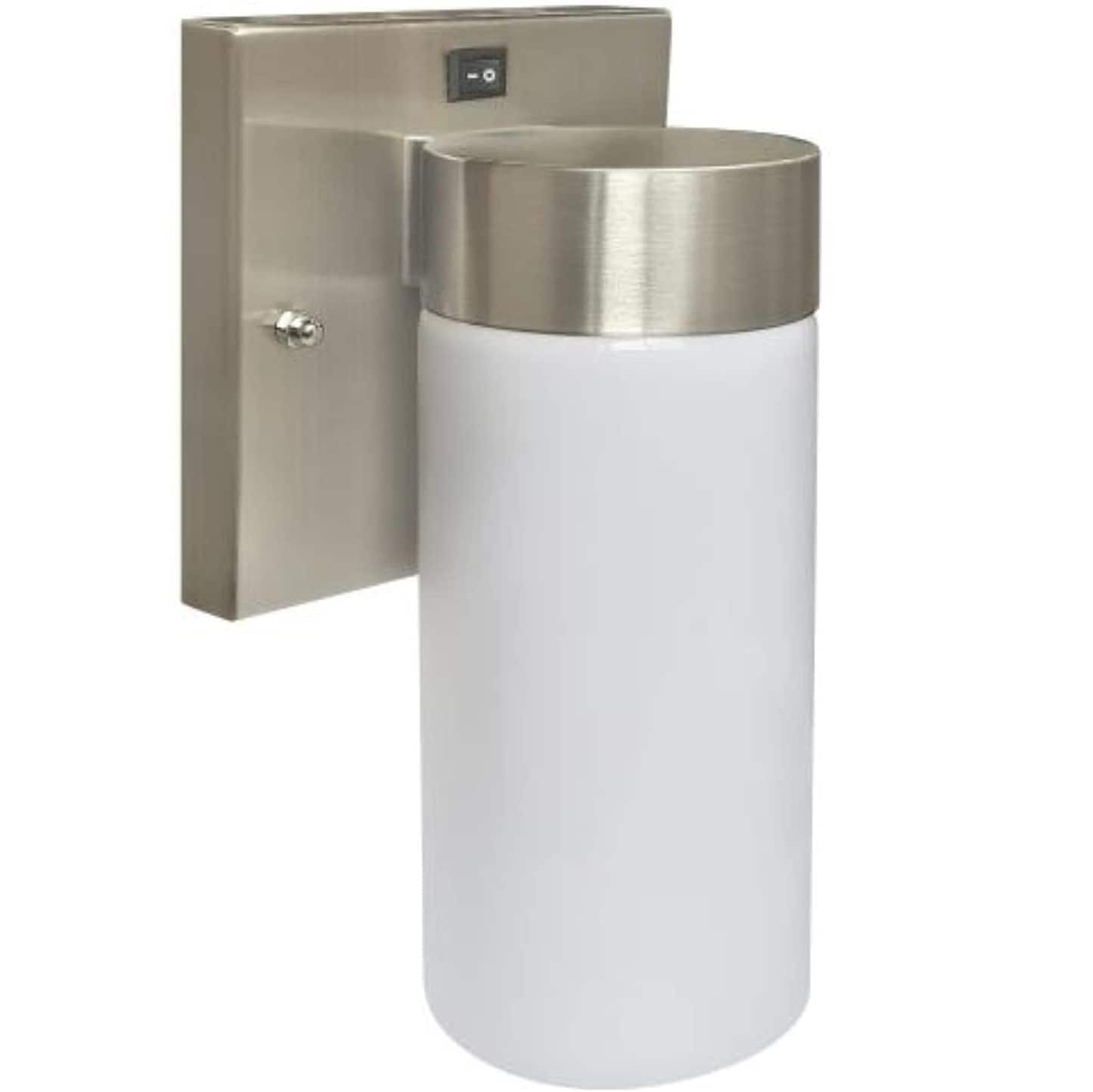 Sunlite LW07112 4.5-in W 1 -Light Brushed Nickel Integrated LED Wall Sconce