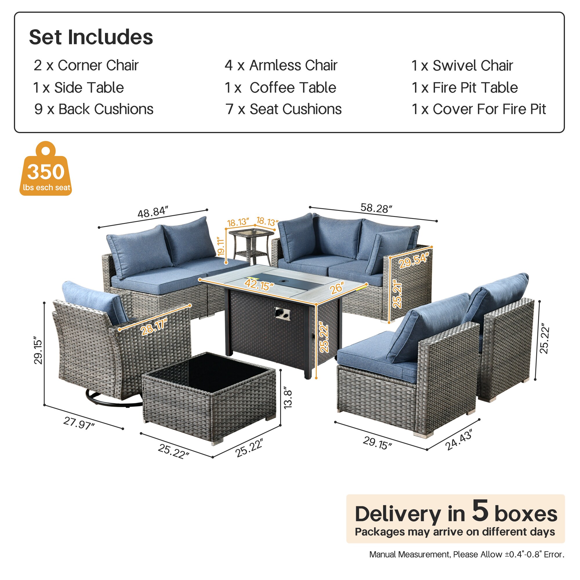 Pouuin SCFPGRSHOP300-10 Patio-Sofas-Daybeds - View #2