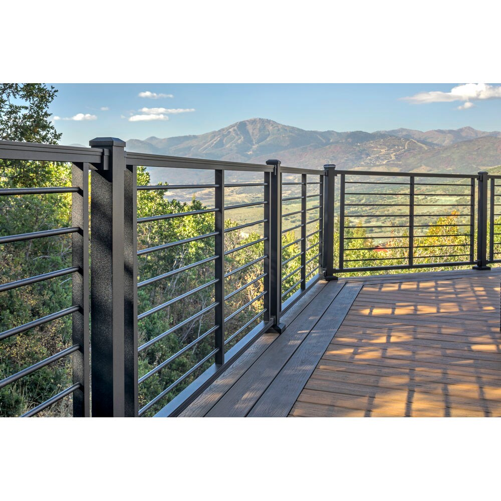 Trex Signature Railing 8-ft x 1.75-in x 36-in Charcoal Black Aluminum ...