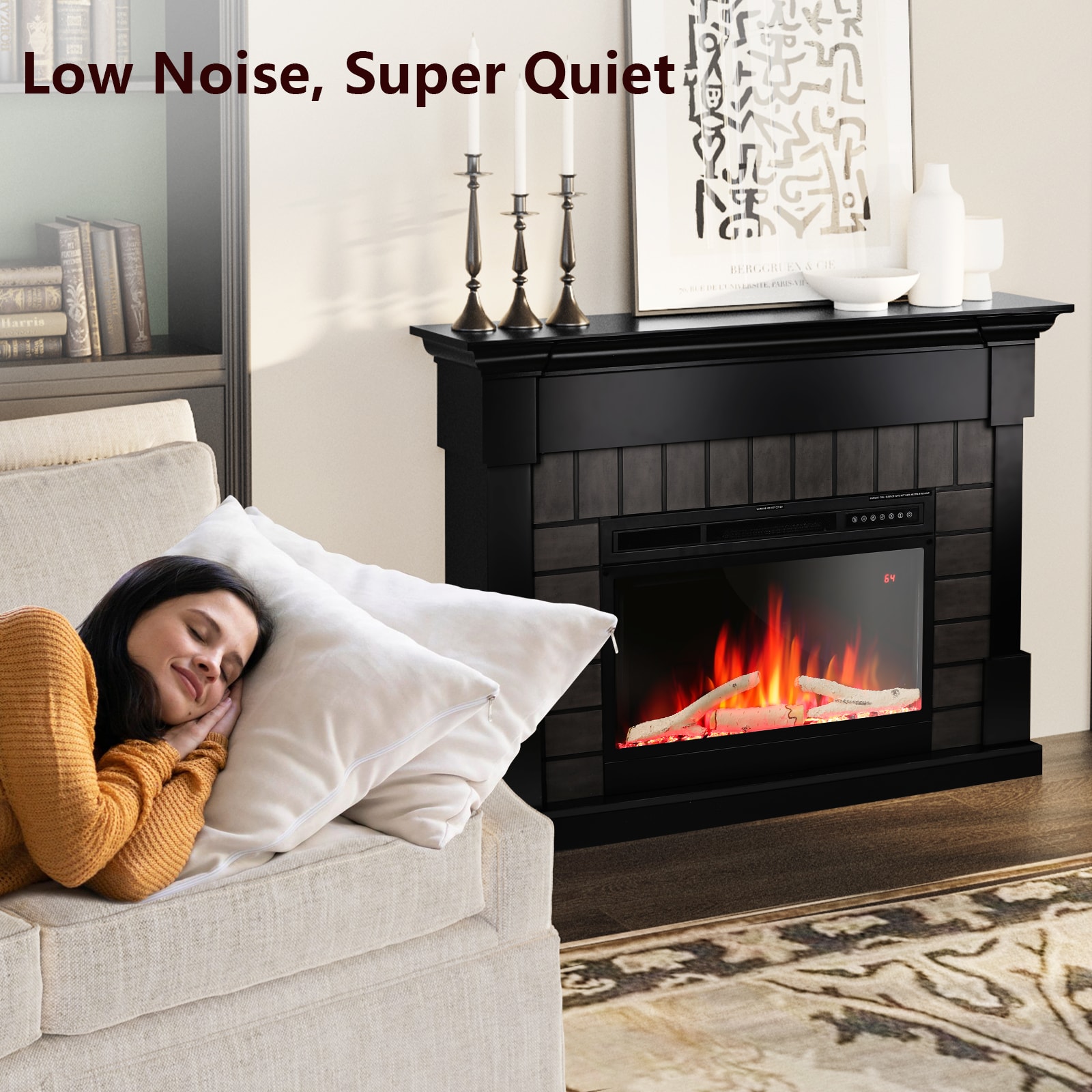 COWSAR LSM0128BK Electric-Fireplaces - View #7