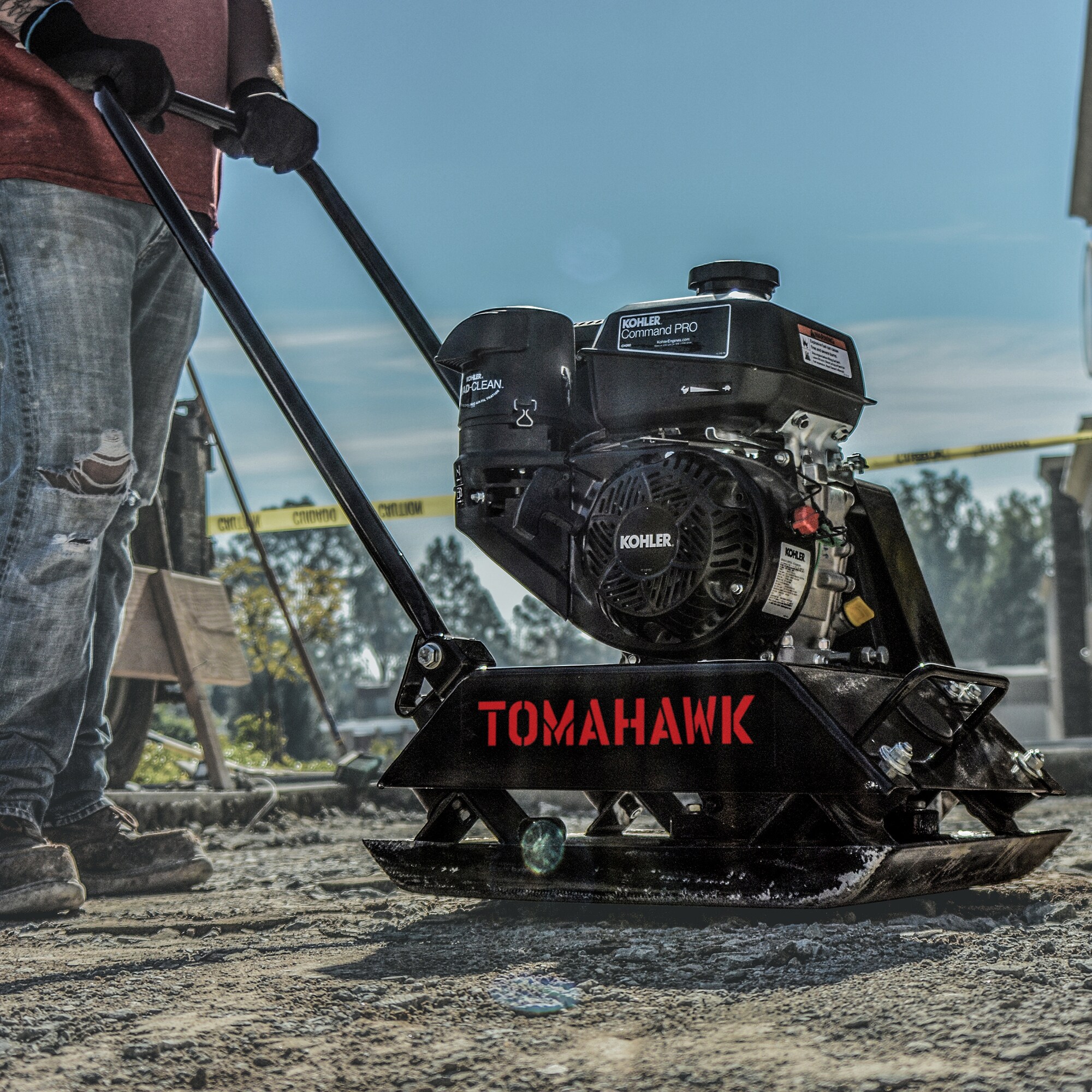 Tomahawk Power 6-HP Kohler 17-in x 21-in Plate Compactor in the