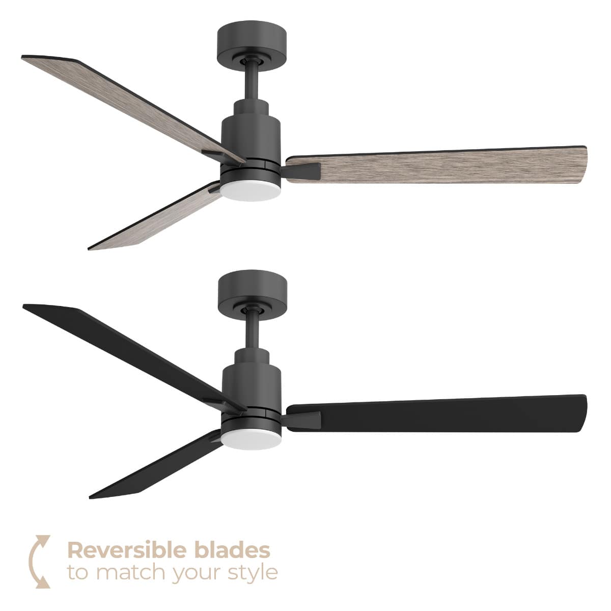 East Grove Home Slim 52in 3-Blade Smart Ceiling Fan 2700K-6000K CCT ...