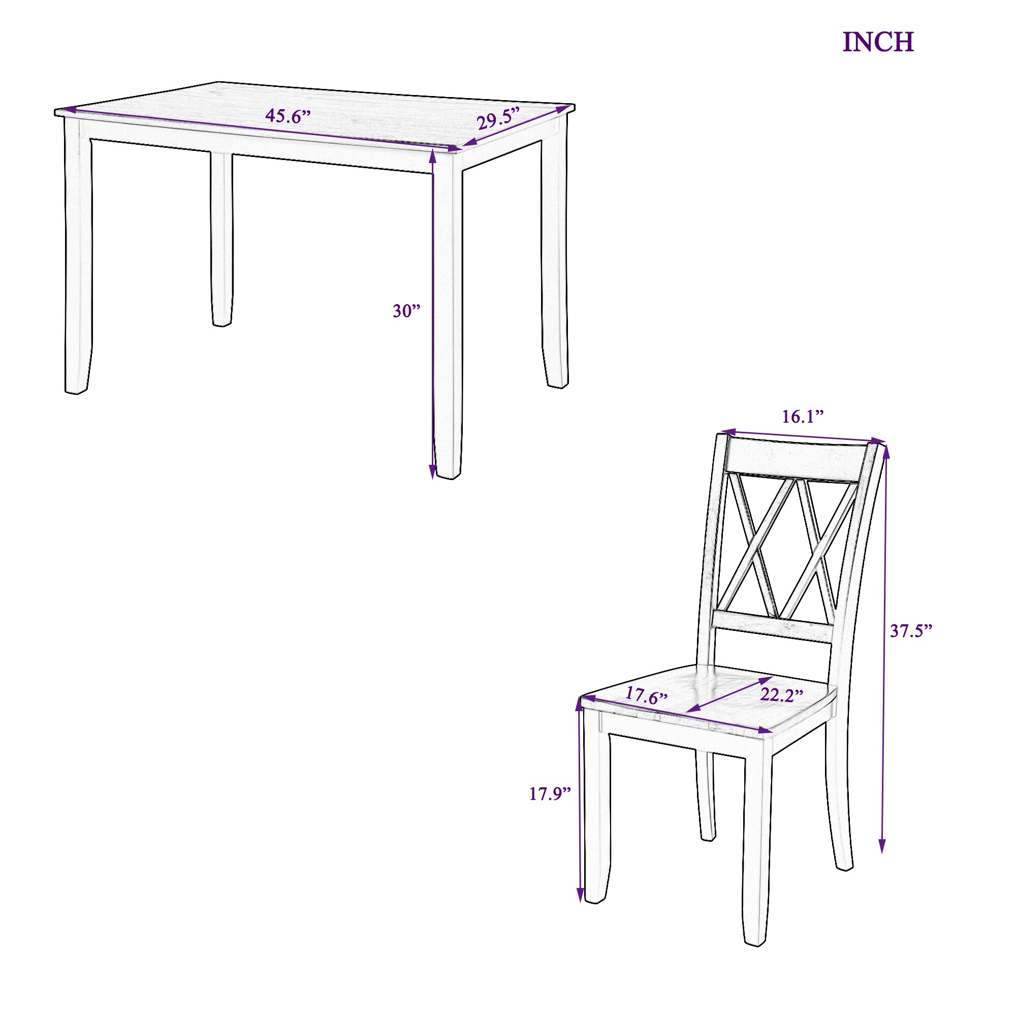 LIVIZA GIZ-MA088CW Dining-Sets - View #4