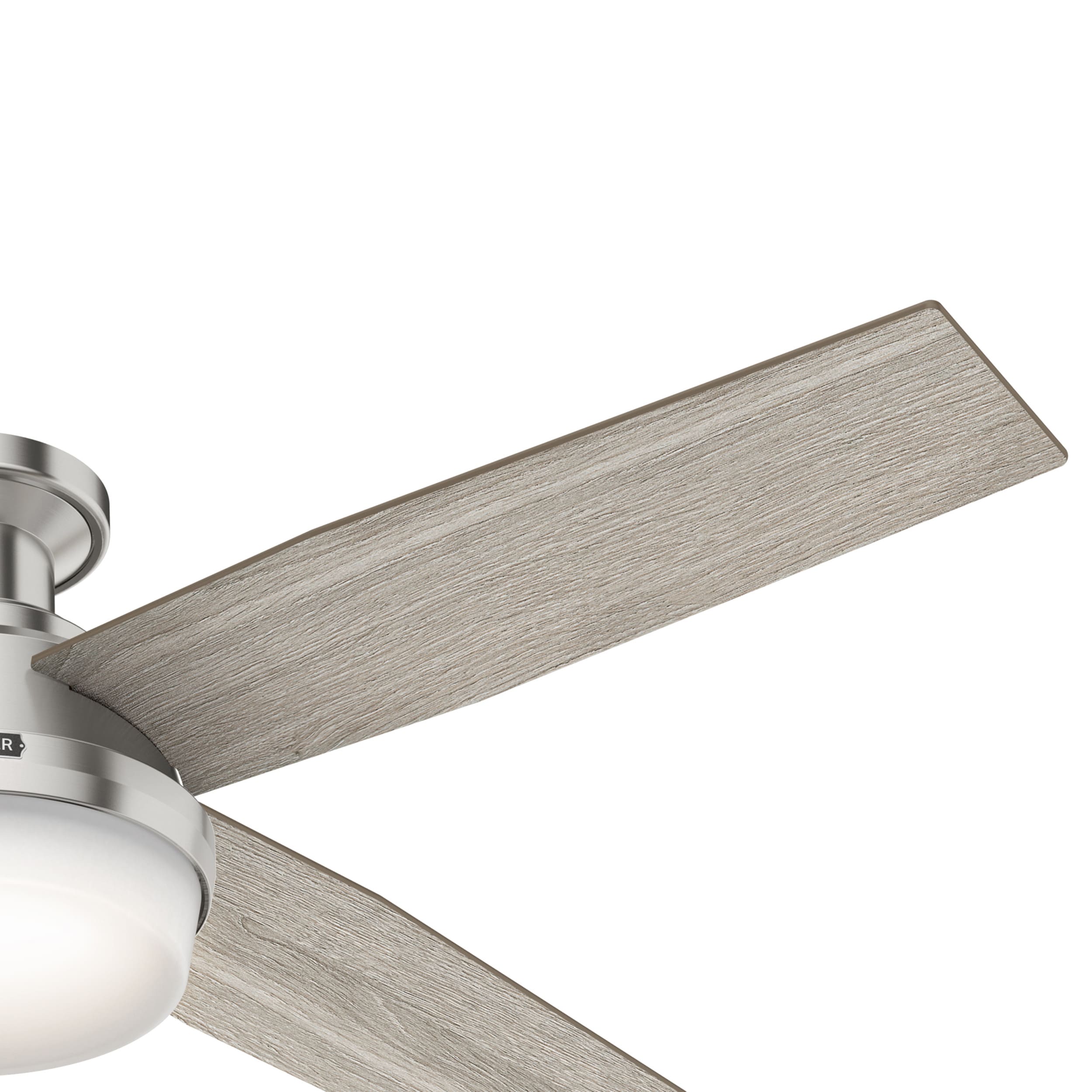 Dempsey 52" Brushed Nickel Low Profile Ceiling Fan with LED Light and Remote