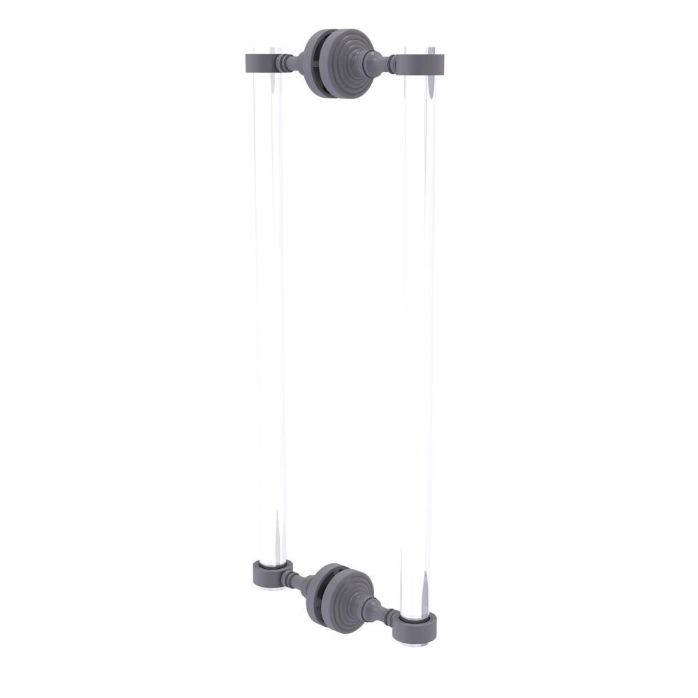 Allied Brass PG-406-18BB-GYM Gray 18-Inches Hinged shower door Handle