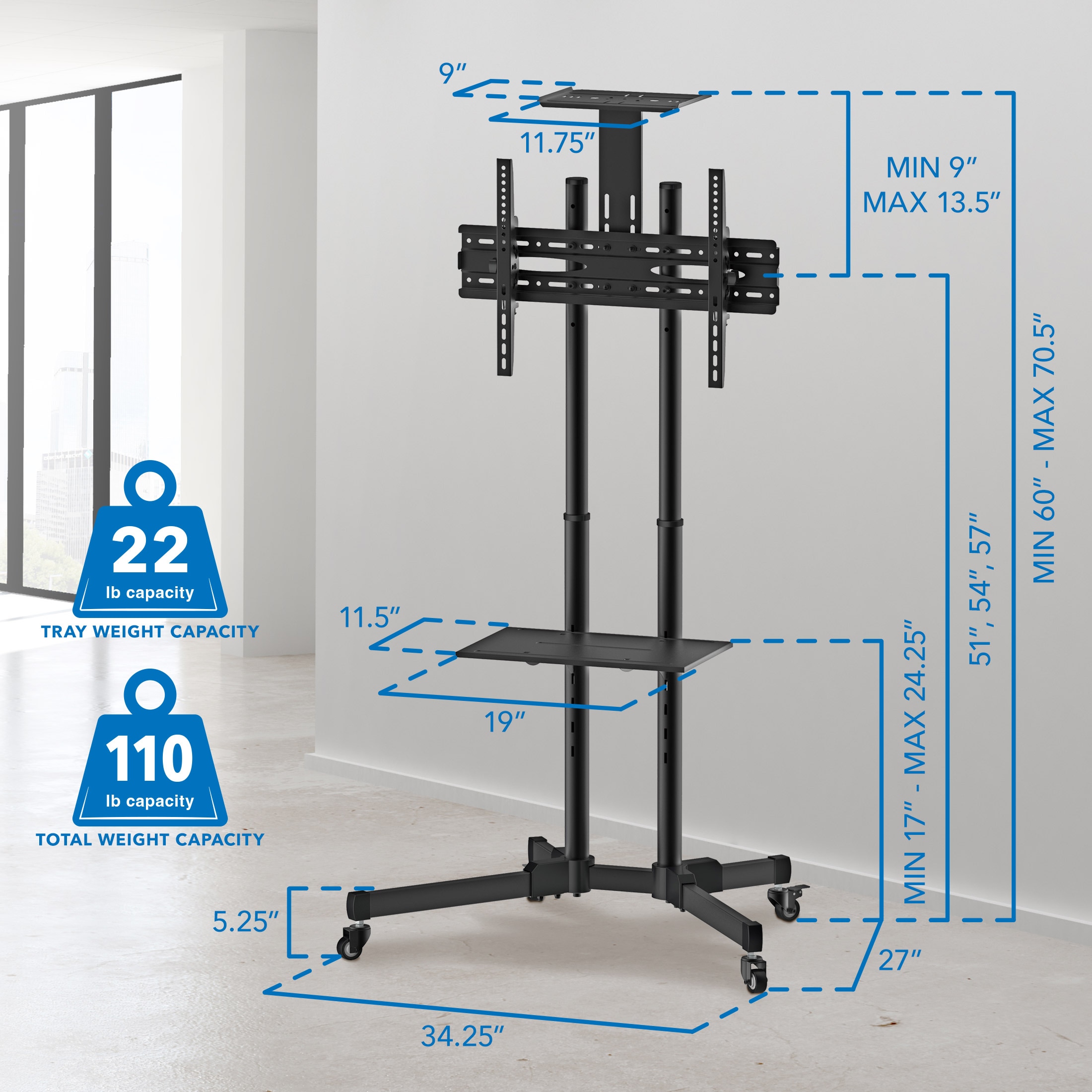 Mount-It! MI-876 Tv-Stands - View #3