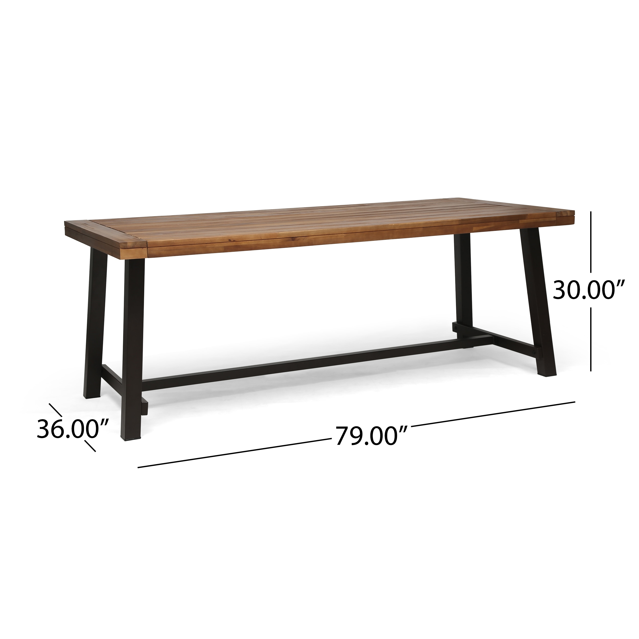 Balfour 9-Piece Teak Acacia Wood Outdoor Dining Set