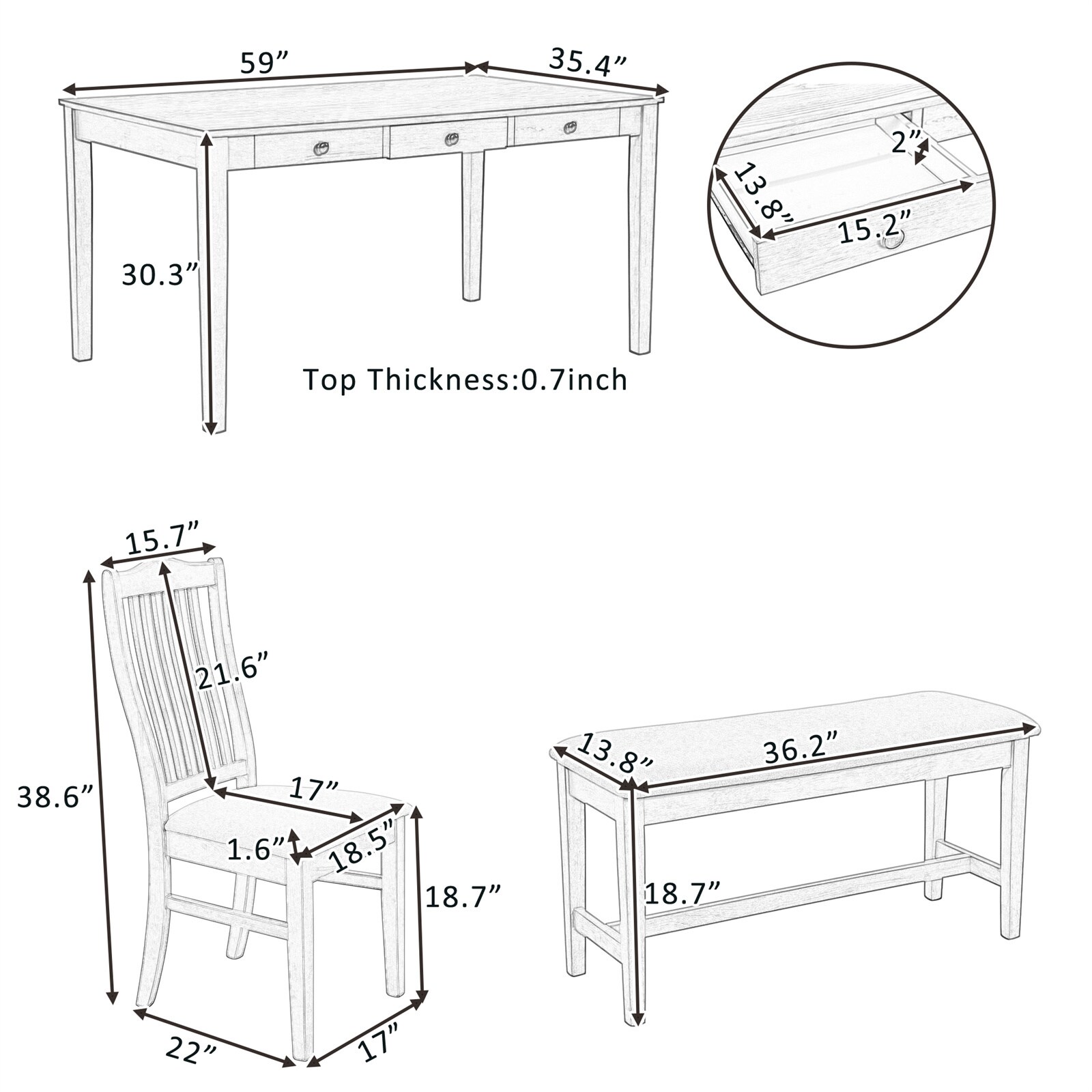 BESTCOSTY SP000LJW006AAA-ZY Dining-Sets - View #13