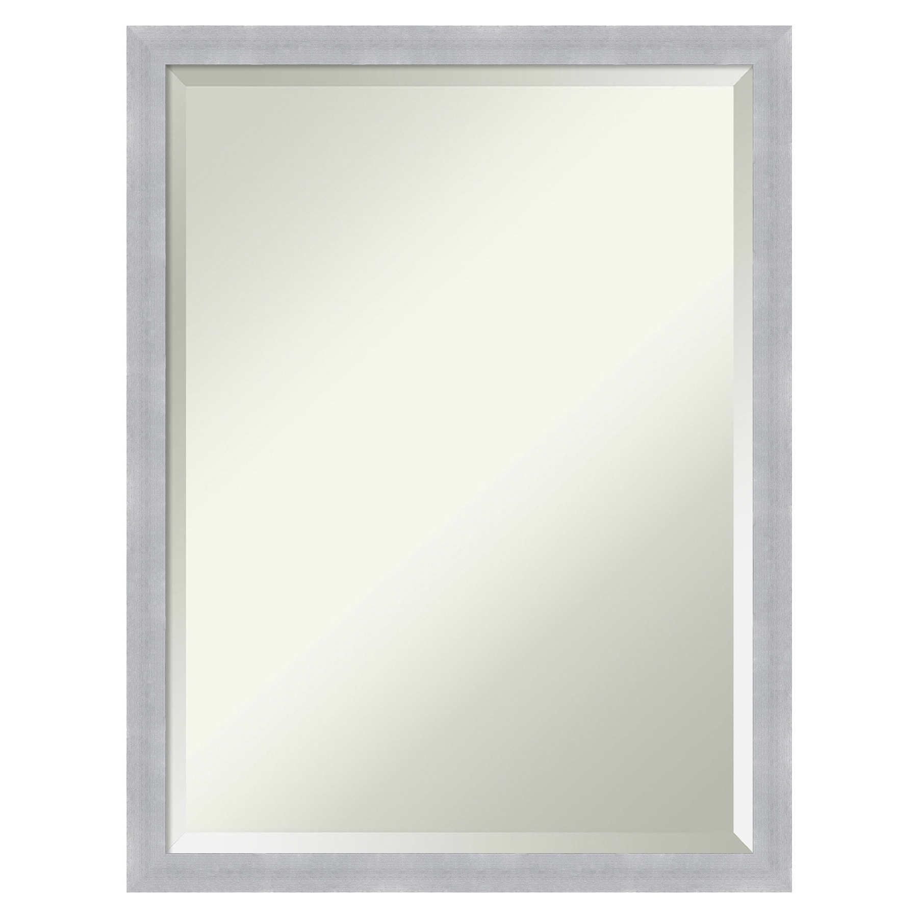 Amanti Art A17005480147 Grace Brushed Nickel 20-Inches W x 26-Inches H Rectangle Grace Brushed Nickel Narrow Framed Wall Mirror