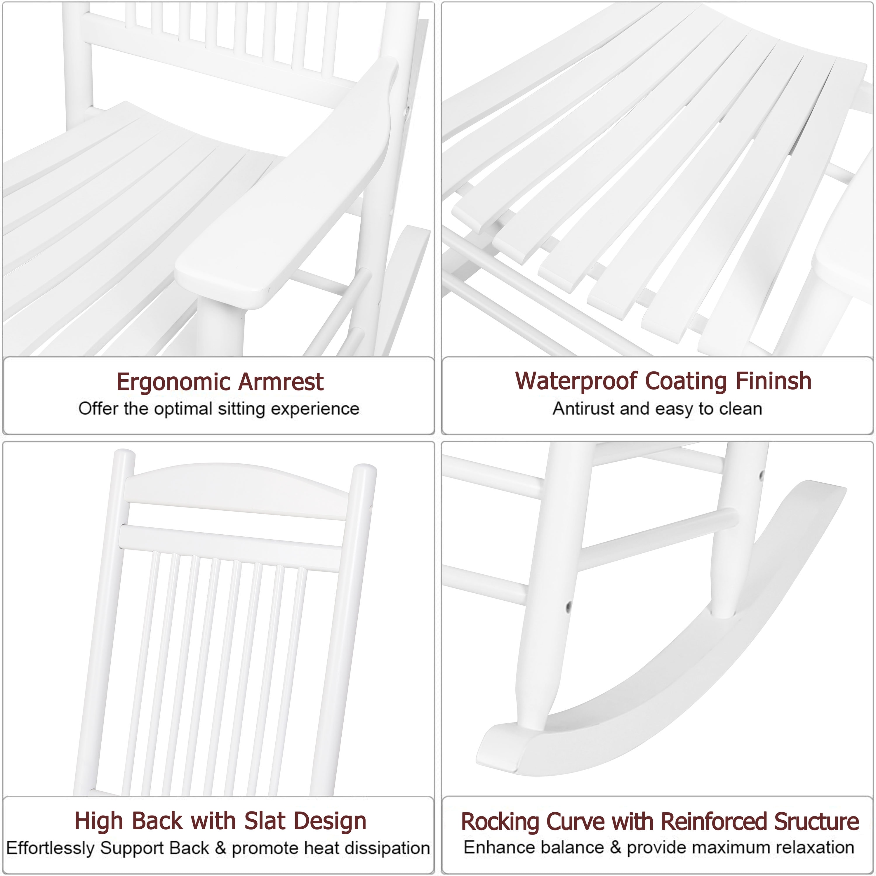 VEIKOUS ROCK CHAIR SET-2 Patio-Chairs - View #4