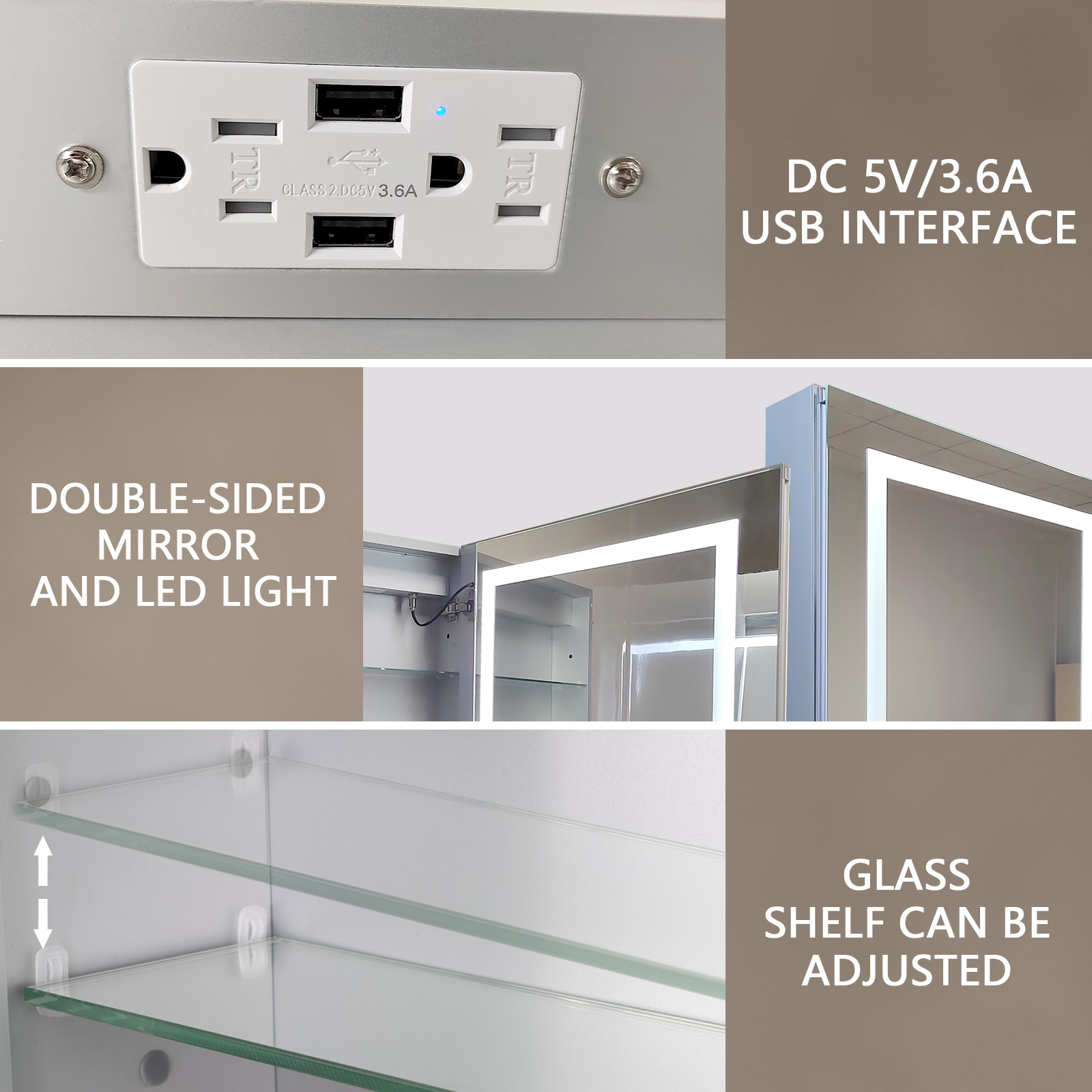 AAZJ JDEX-MC2430L3 Bathroom-Medicine-Cabinets - View #4