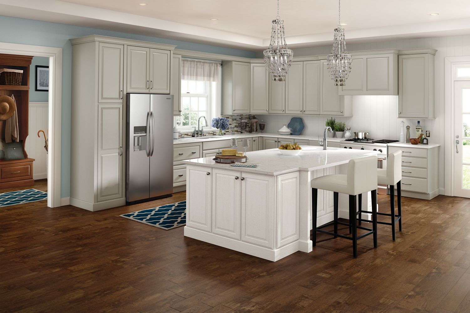 Schuler Cabinetry New Haven 14.5-in W x 17.5-in H Harbor Mist Painted ...