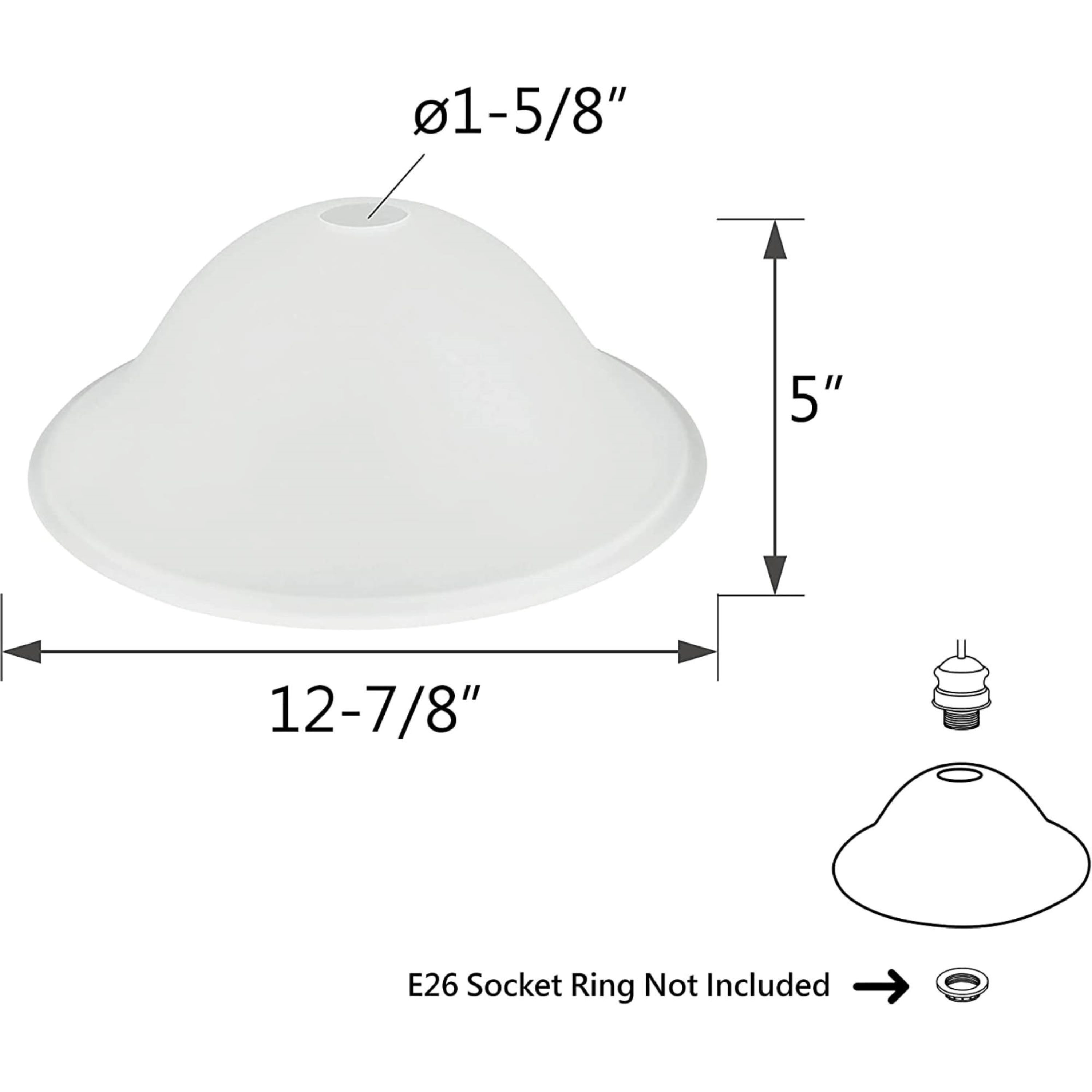 Frosted Medium Glass Torchiere Shade for Up/Downlighting