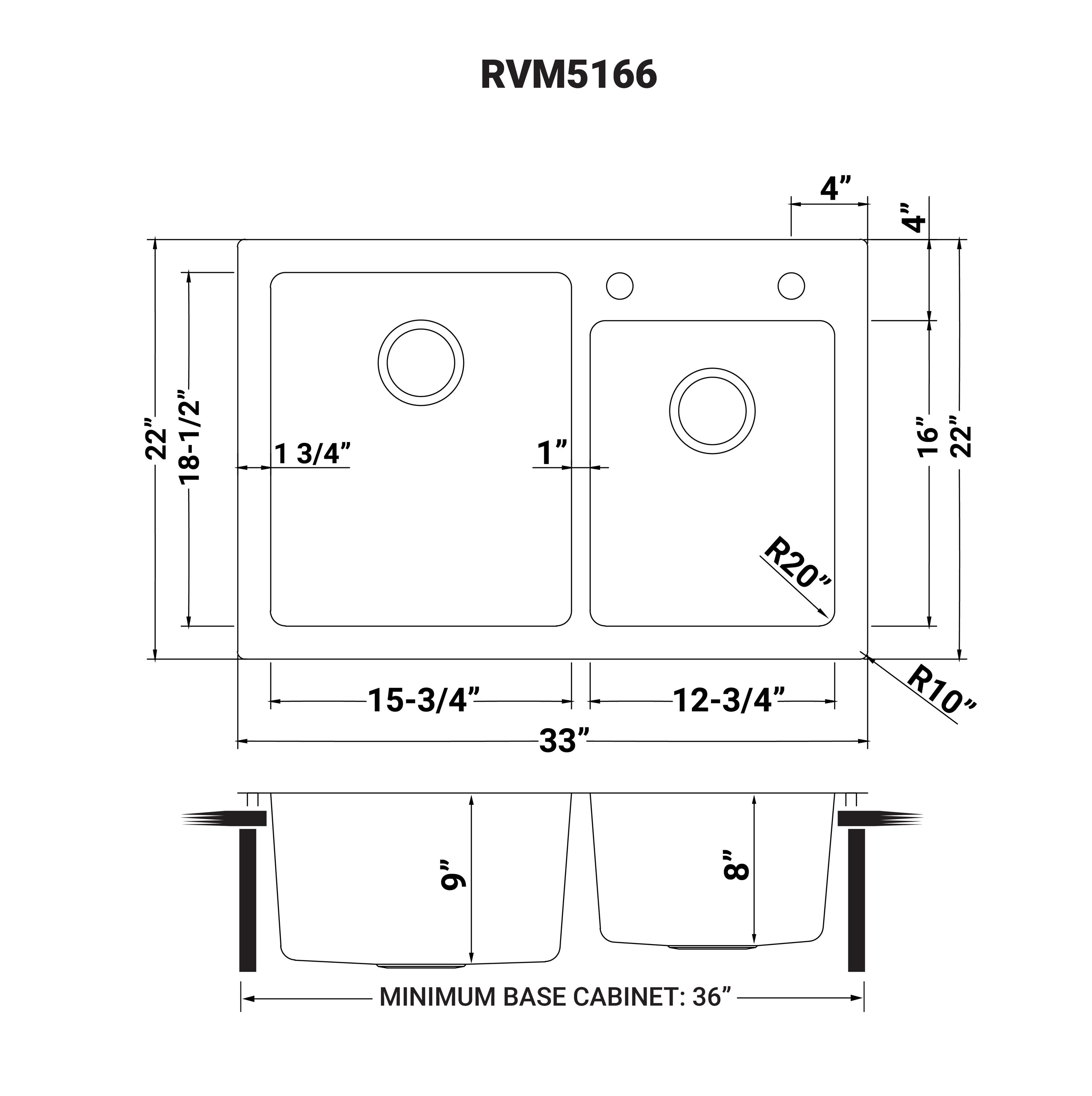 Ruvati RVM5166 Kitchen-Sinks - View #10
