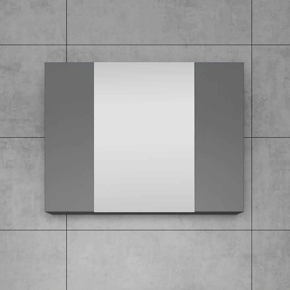 Fresca Modello 32-in x 23.65-in Surface Mount Gray Mirrored Soft Close Medicine Cabinet