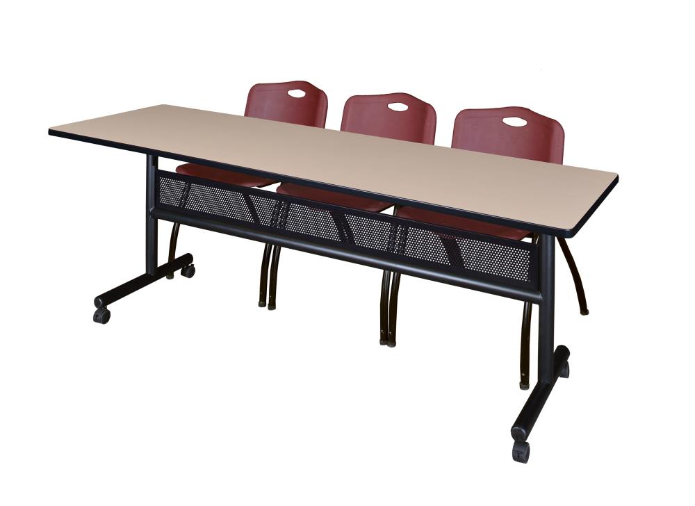 Regency MKFTM8424BE47BY Training Off-white 4-Person Training Table (84-in W x 29-in H)