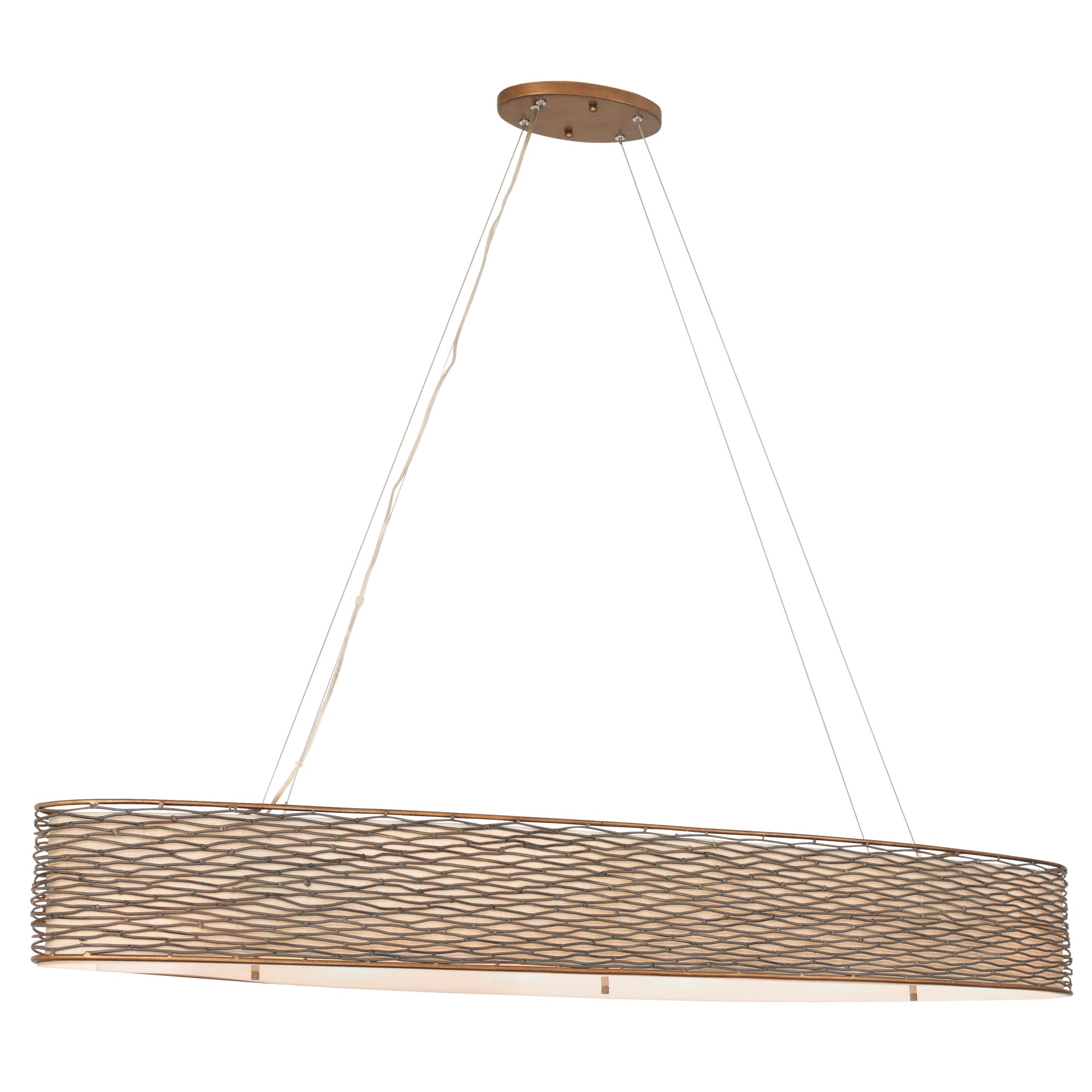 Varaluz 247N06HO Flow 6 -Light Hammered Ore Transitional Linear Hanging Pendant light