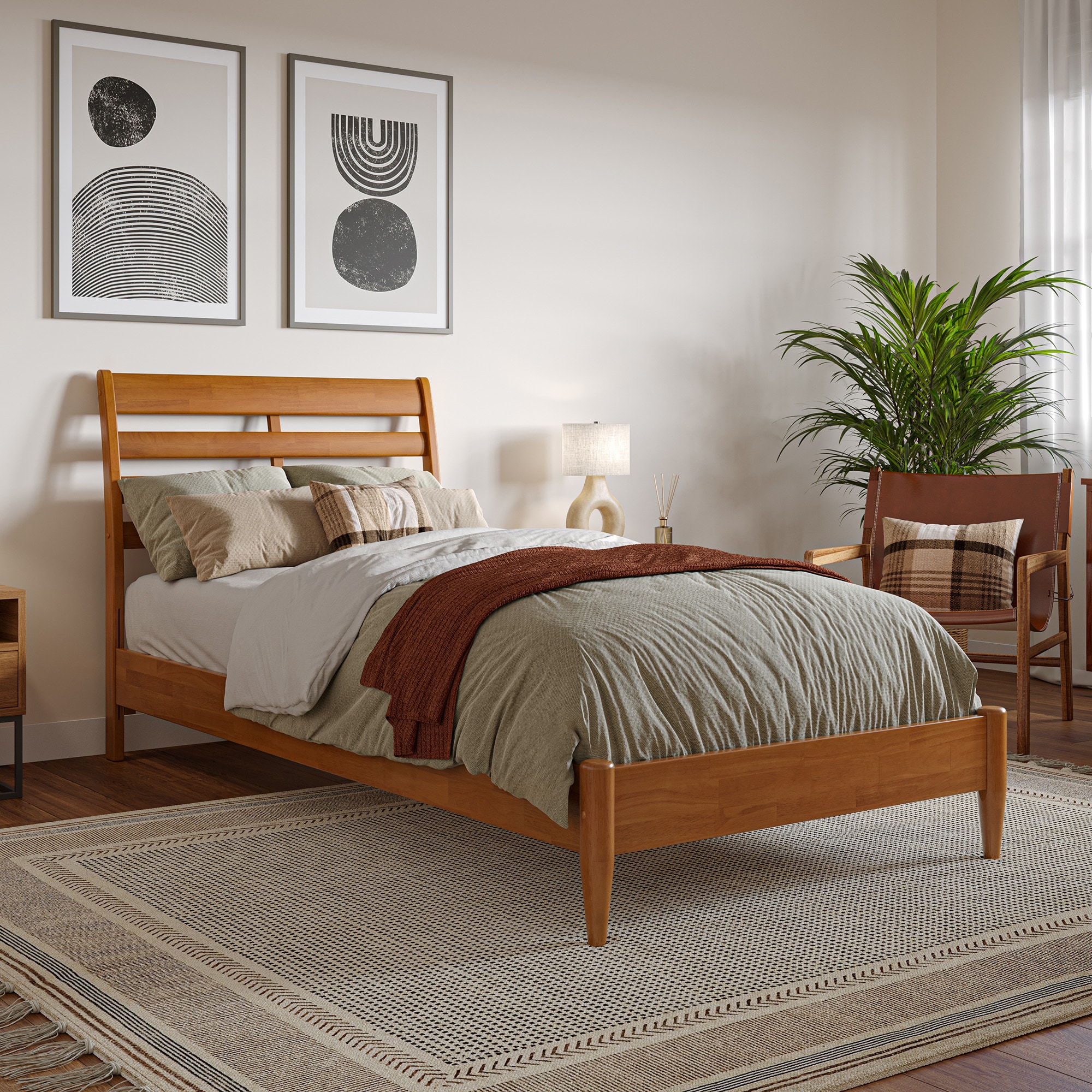 AFI AR977801T Savannah Light Toffee Twin extra long Wood Low-profile Bed