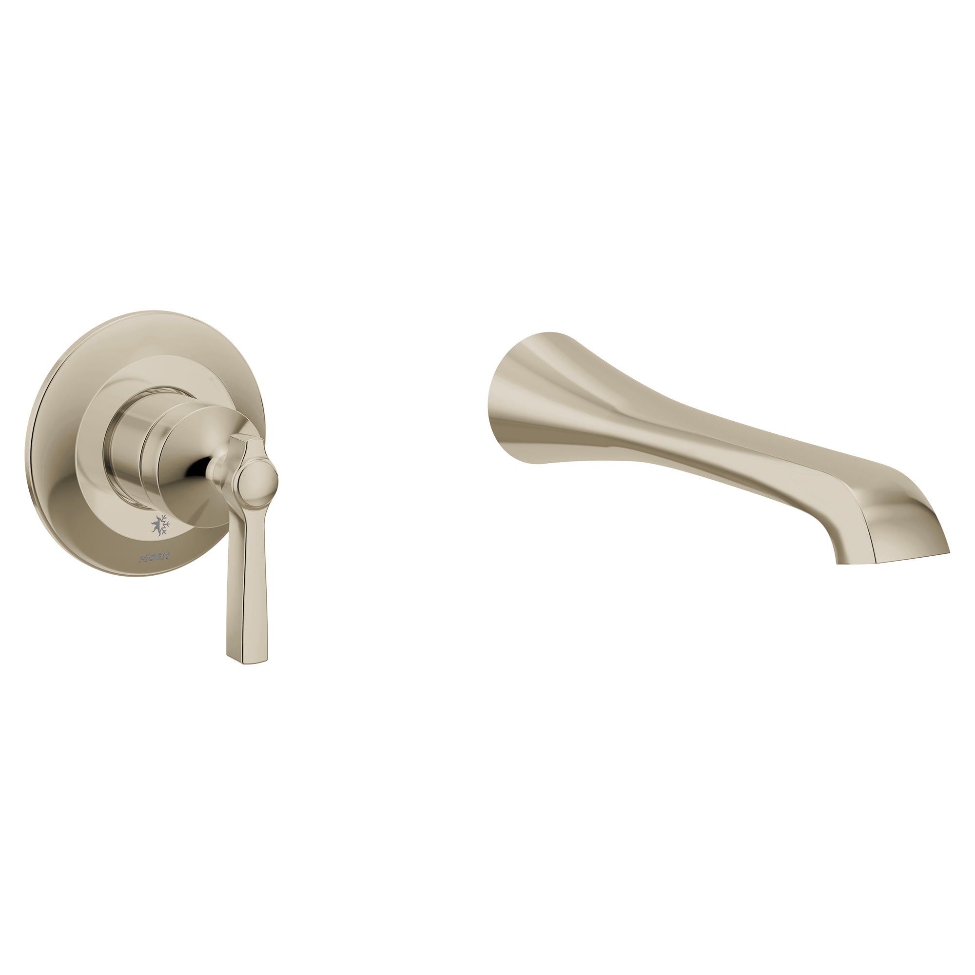 Moen WTS921NL Polished Nickel 1-handle Wall-mount Mid-arc Bathtub Faucet