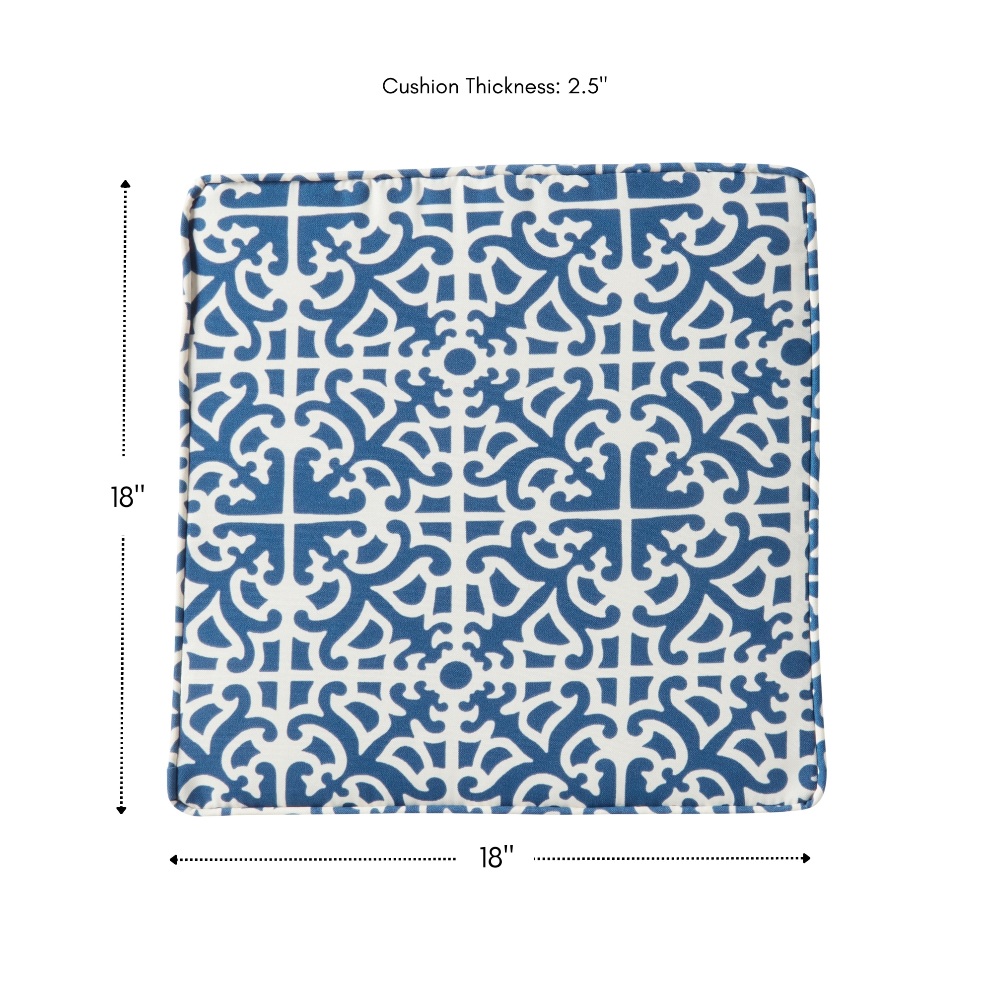 Greendale Home Fashions OP1100S2-INDIGO Patio-Furniture-Cushions - View #6