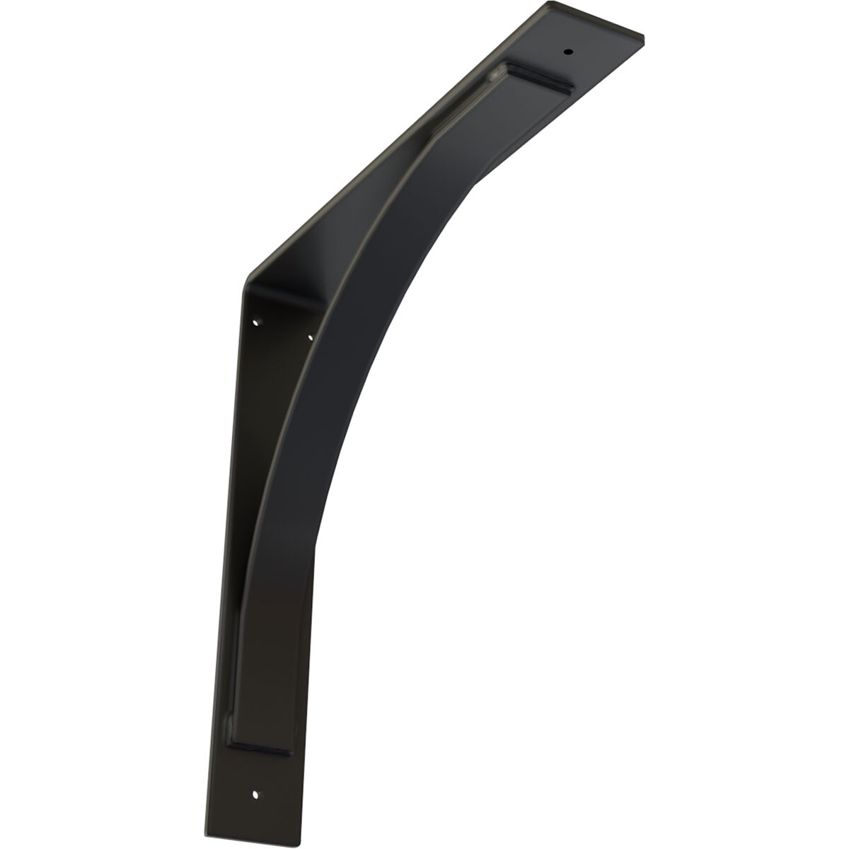 Ekena Millwork BKTM03X18X18MOPBL Morris Morris 18-in x 3-in x 17-in Black Steel Wall bracket