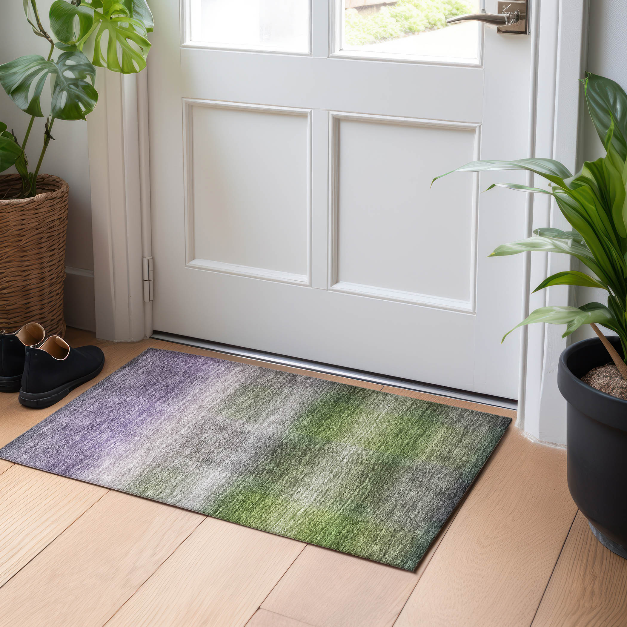 Addison Rugs ACN1735OL20X30 Chantille ACN1735OL 1 x 2 (ft) Loomed Olive Rectangular Indoor/Outdoor Machine washable Pet Friendly Area rug