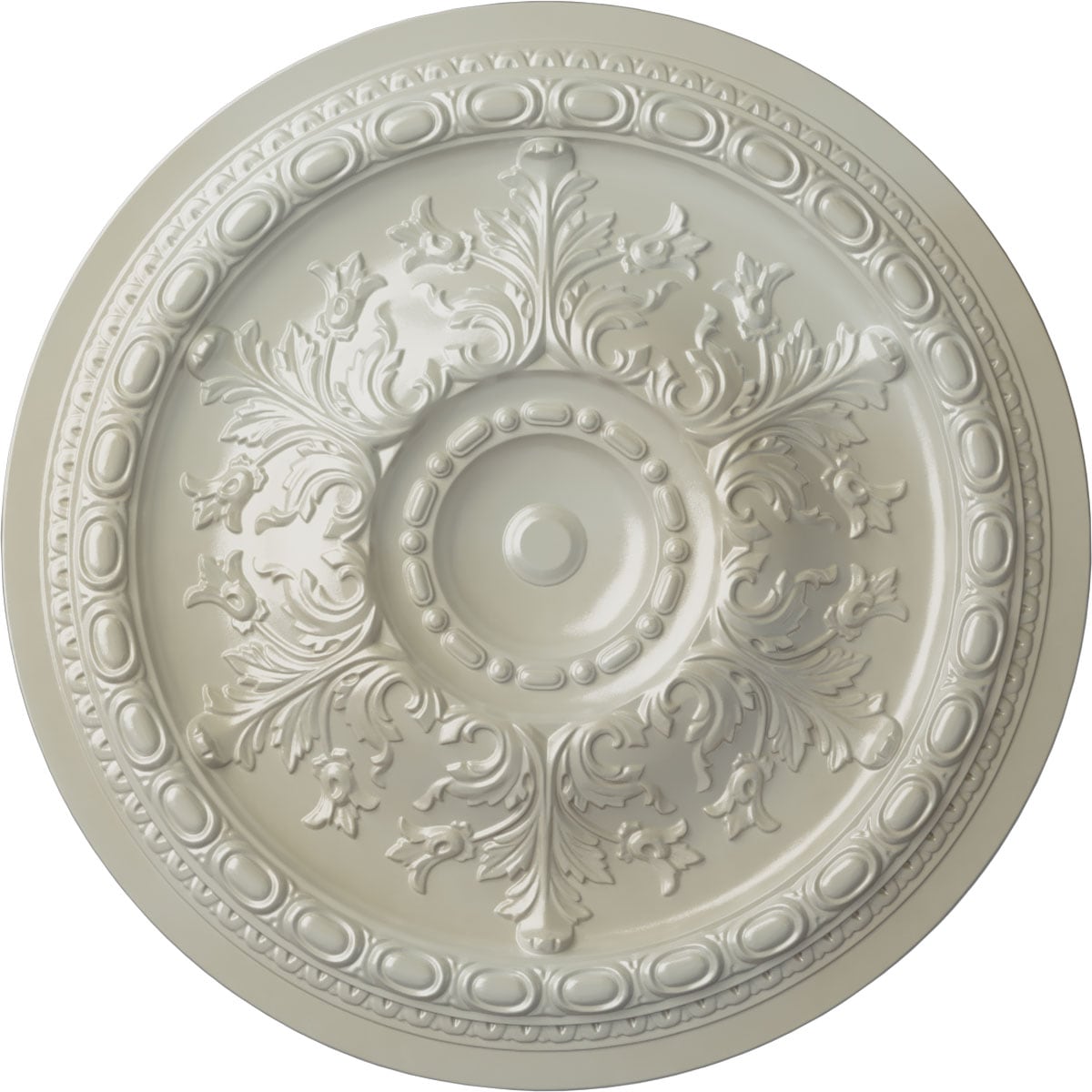 Ekena Millwork CM38OSFBS Oslo 38.375-in W x 38.375-in L Painted Flash Blue Polyurethane Whole Ceiling Medallion