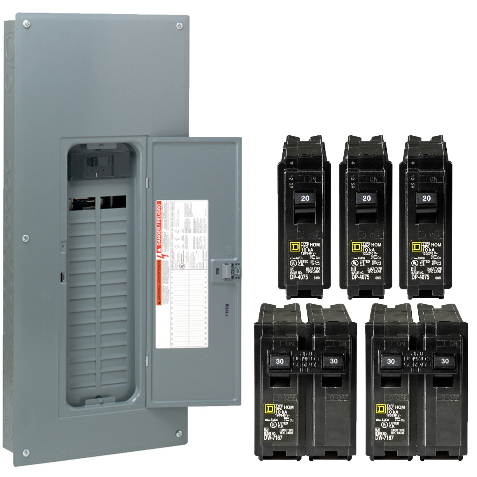 Electrical Breaker Box Service Panel 60 Circuit 30 Space 200 Amp Main Breakers 