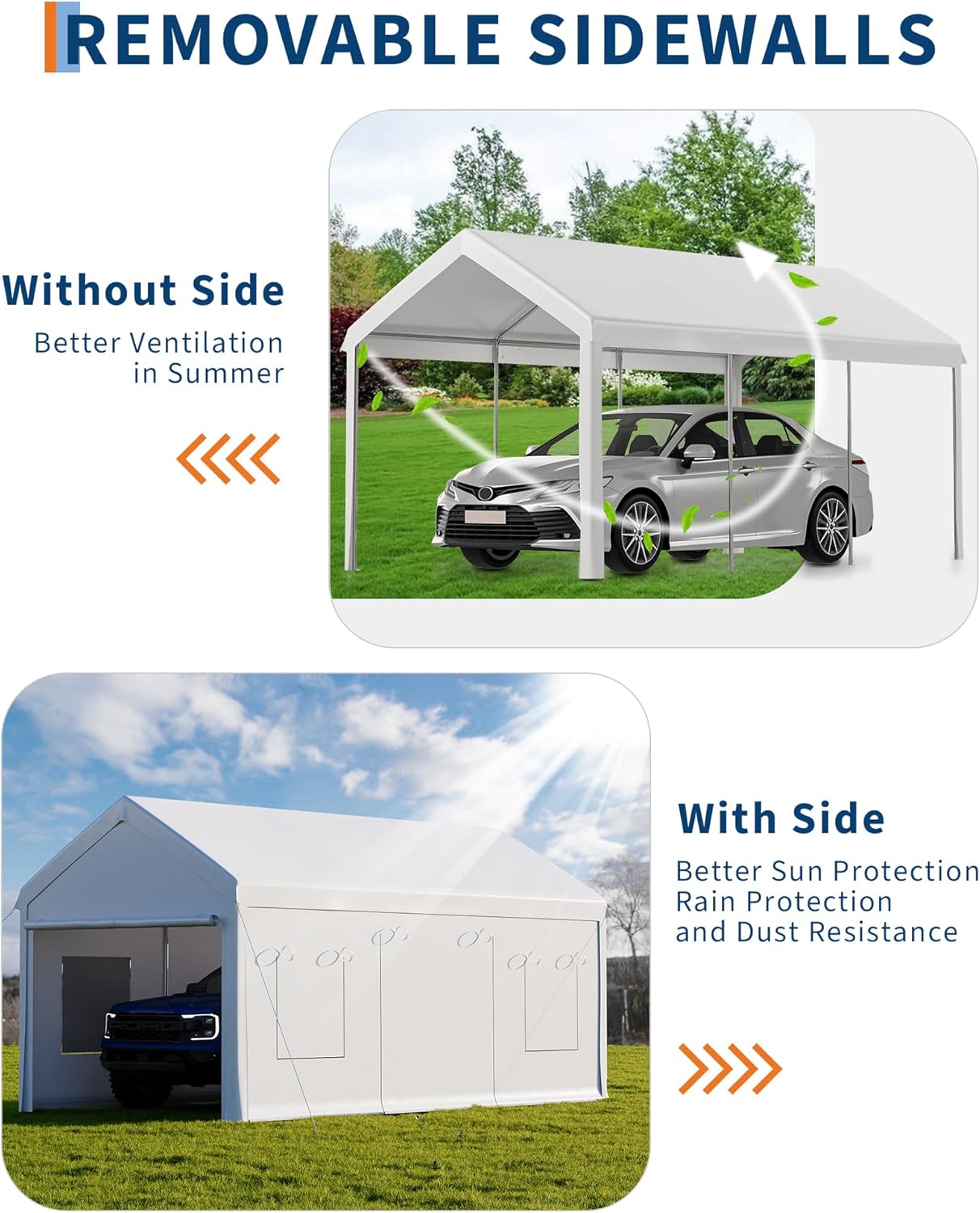 Qeetex DYQ-PHO-14CYTRWC Carport-Covers - View #2