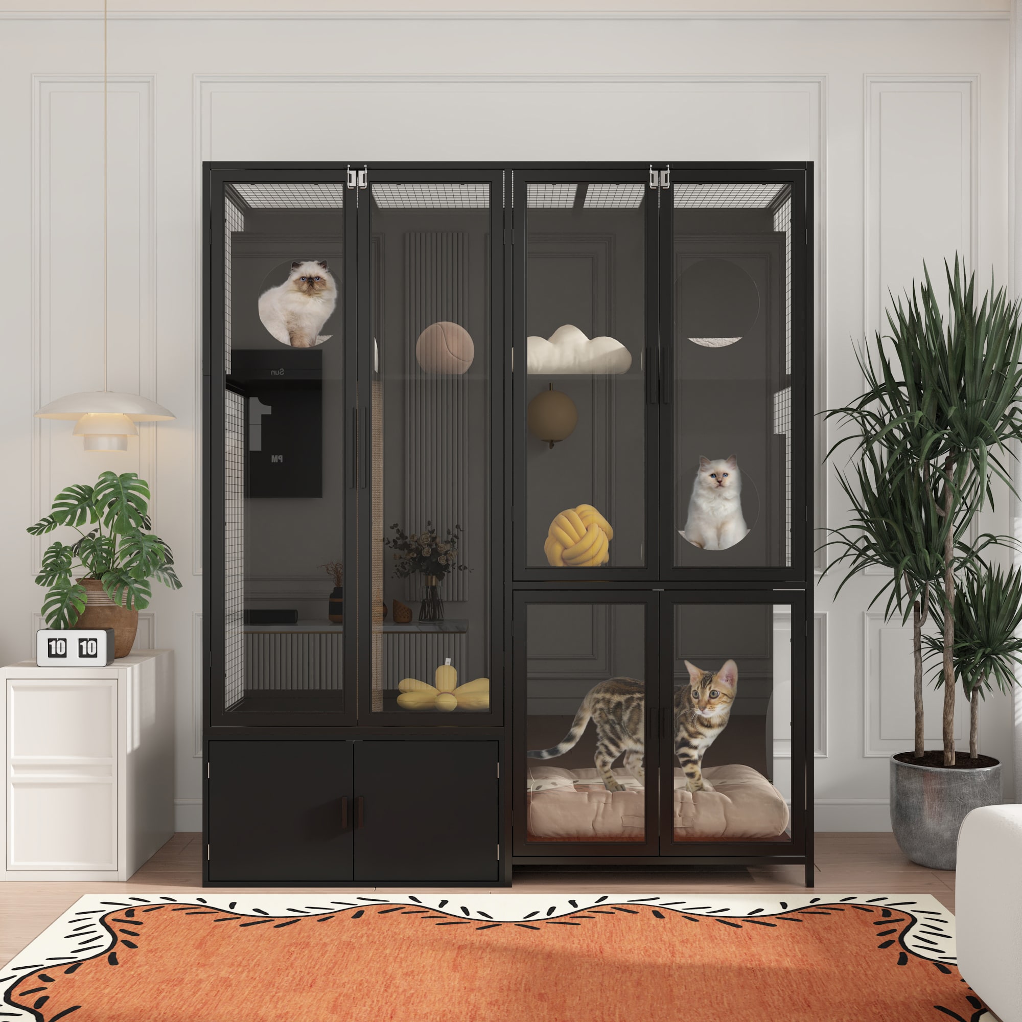 FUFU&GAGA KF210192-01+02 Composite Indoor Large Cat House