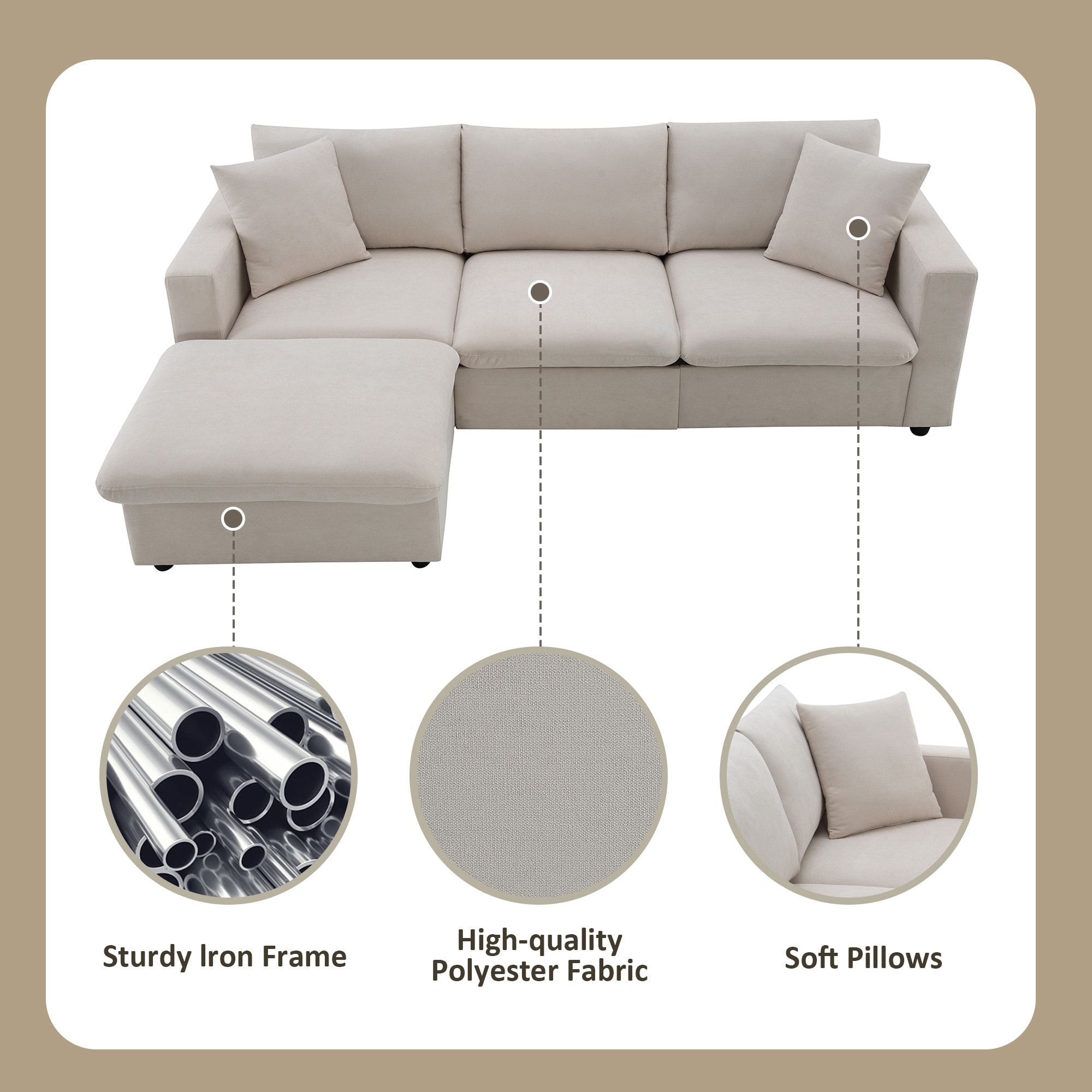 ModernLuxe GS009023AAA Sofas-Loveseats - View #3