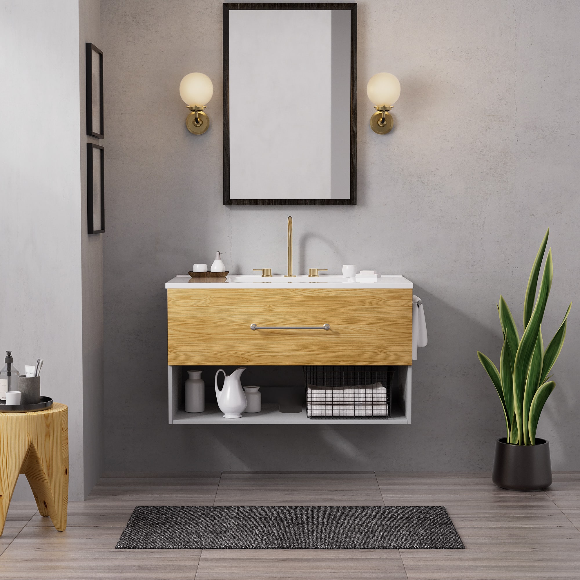 JEAREY CBZZS-11-YE Bath-Vanity-Combo - View #3
