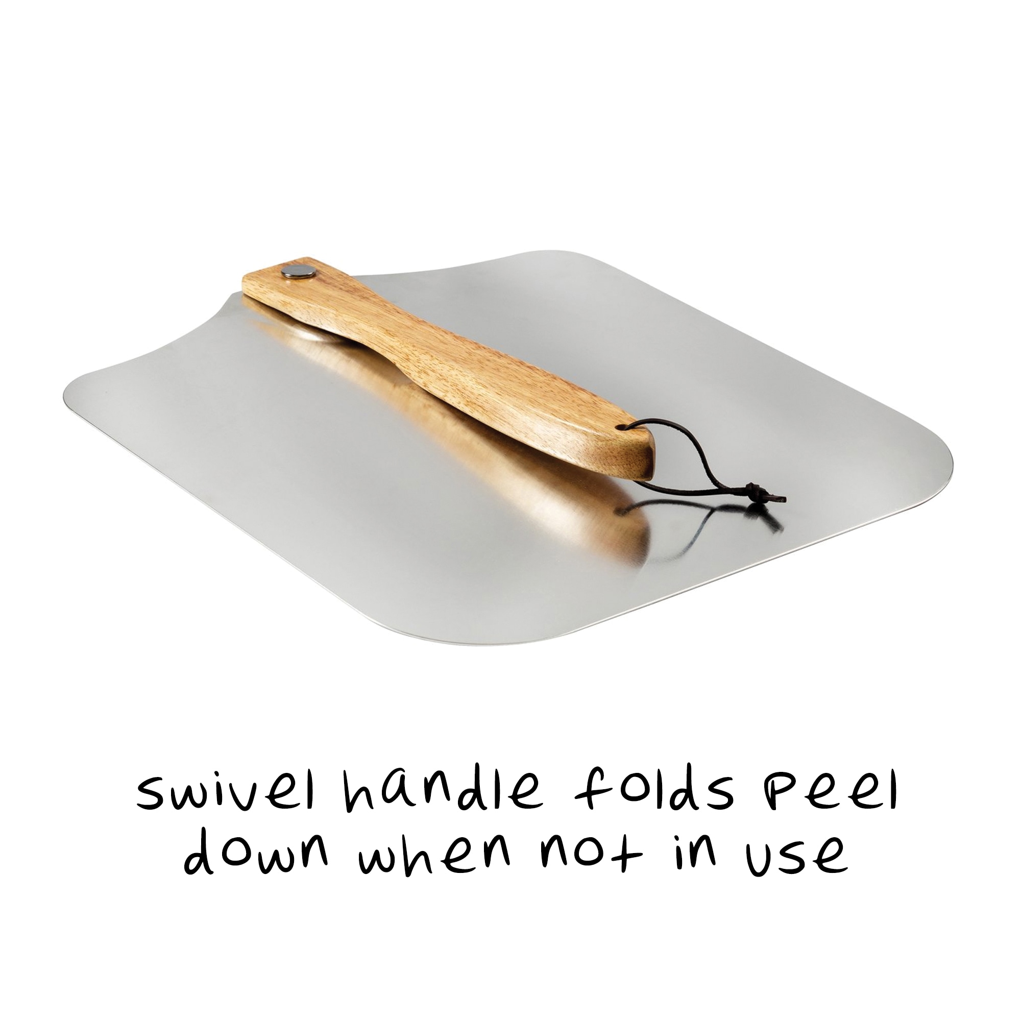 Old Stone Aluminum Pizza Peel with Foldable Wooden Handle